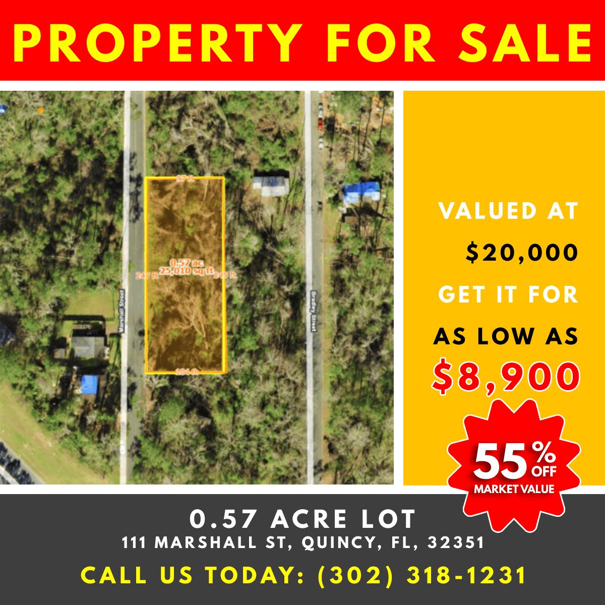 0.57 acres in Gadsden County, Florida