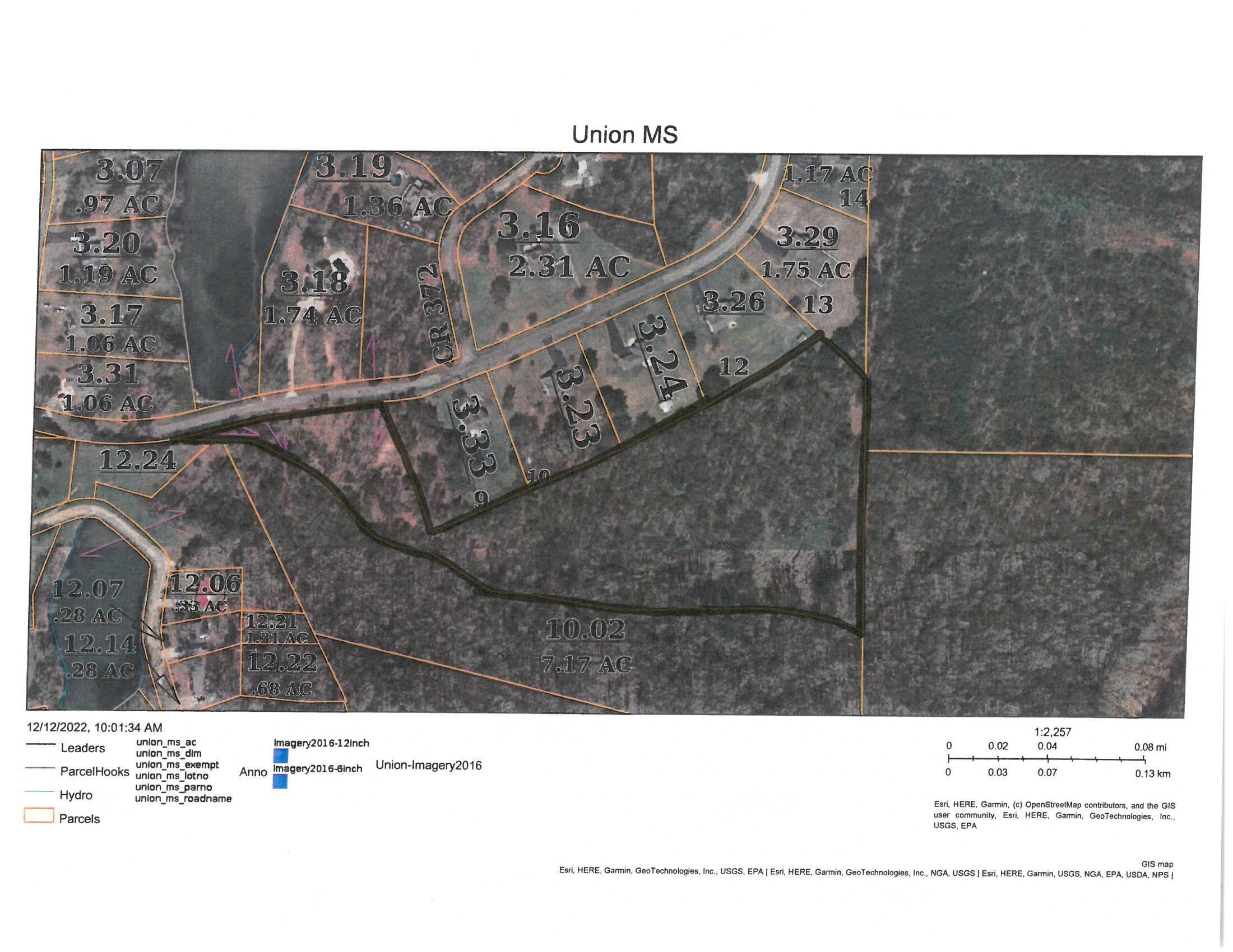 9 acres in Union County, Mississippi