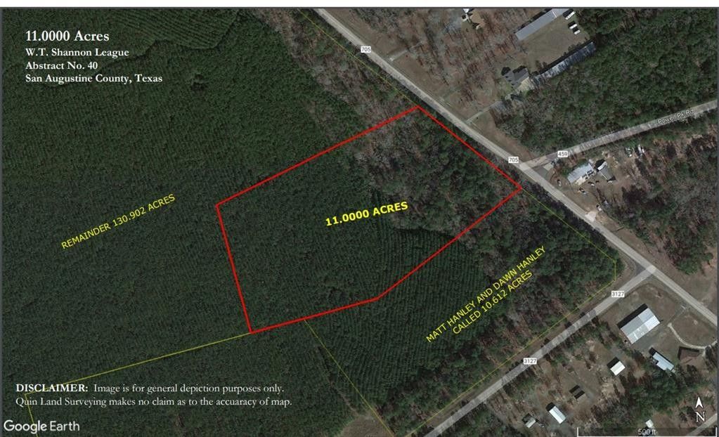 11 acres in San Augustine County, Texas