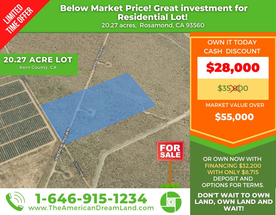 20.27 acres in Kern County, California