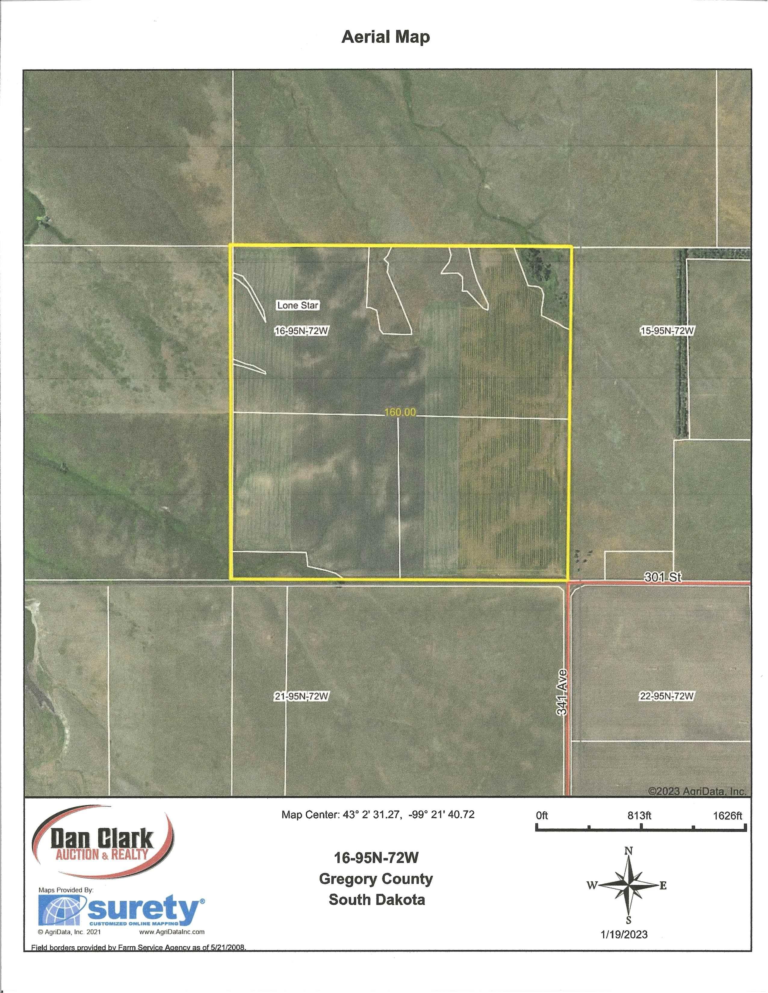 160 acres in Gregory County, South Dakota
