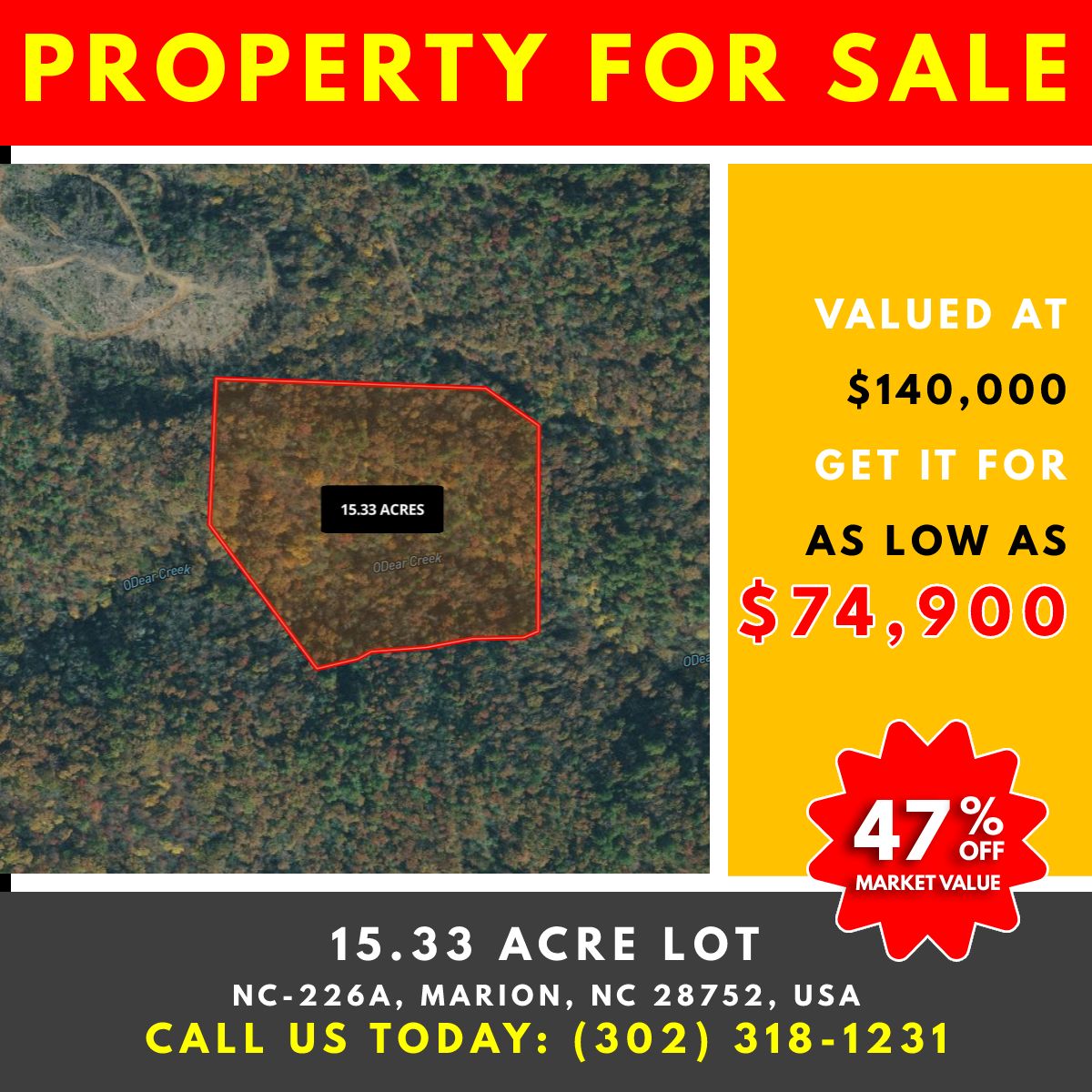 15.33 acres in McDowell County, North Carolina