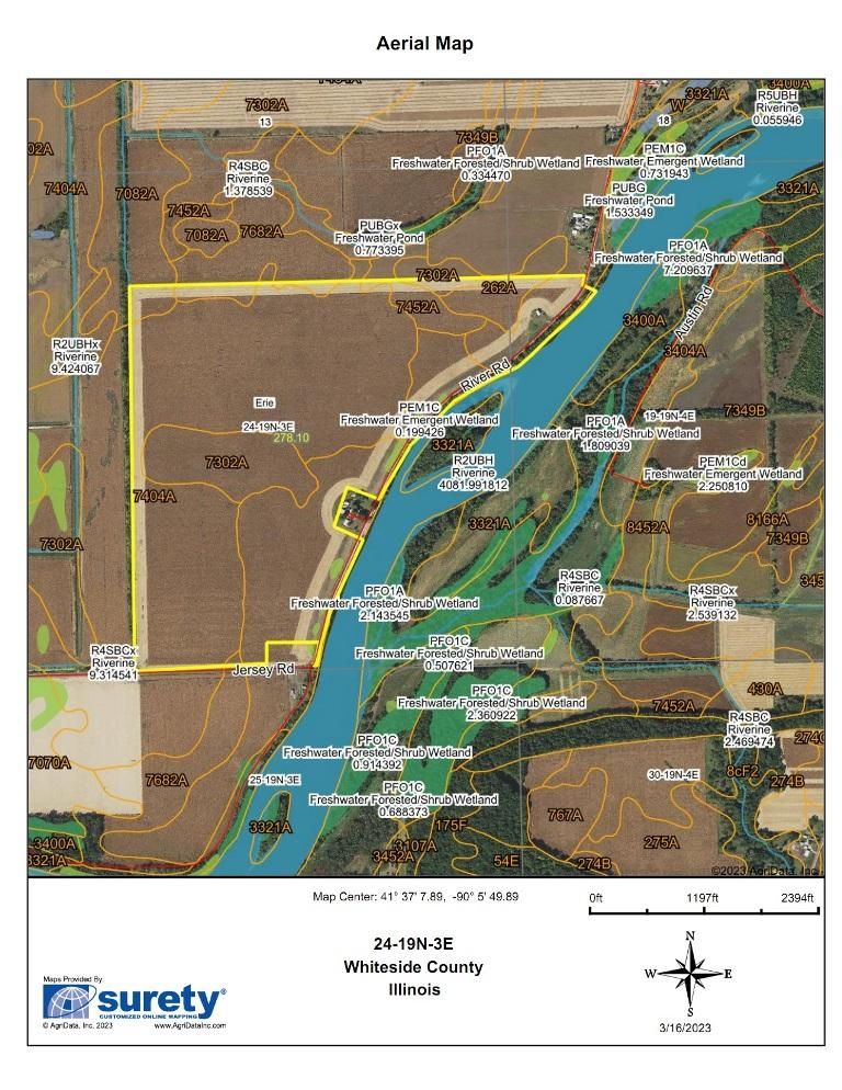 278 acres in Whiteside County, Illinois