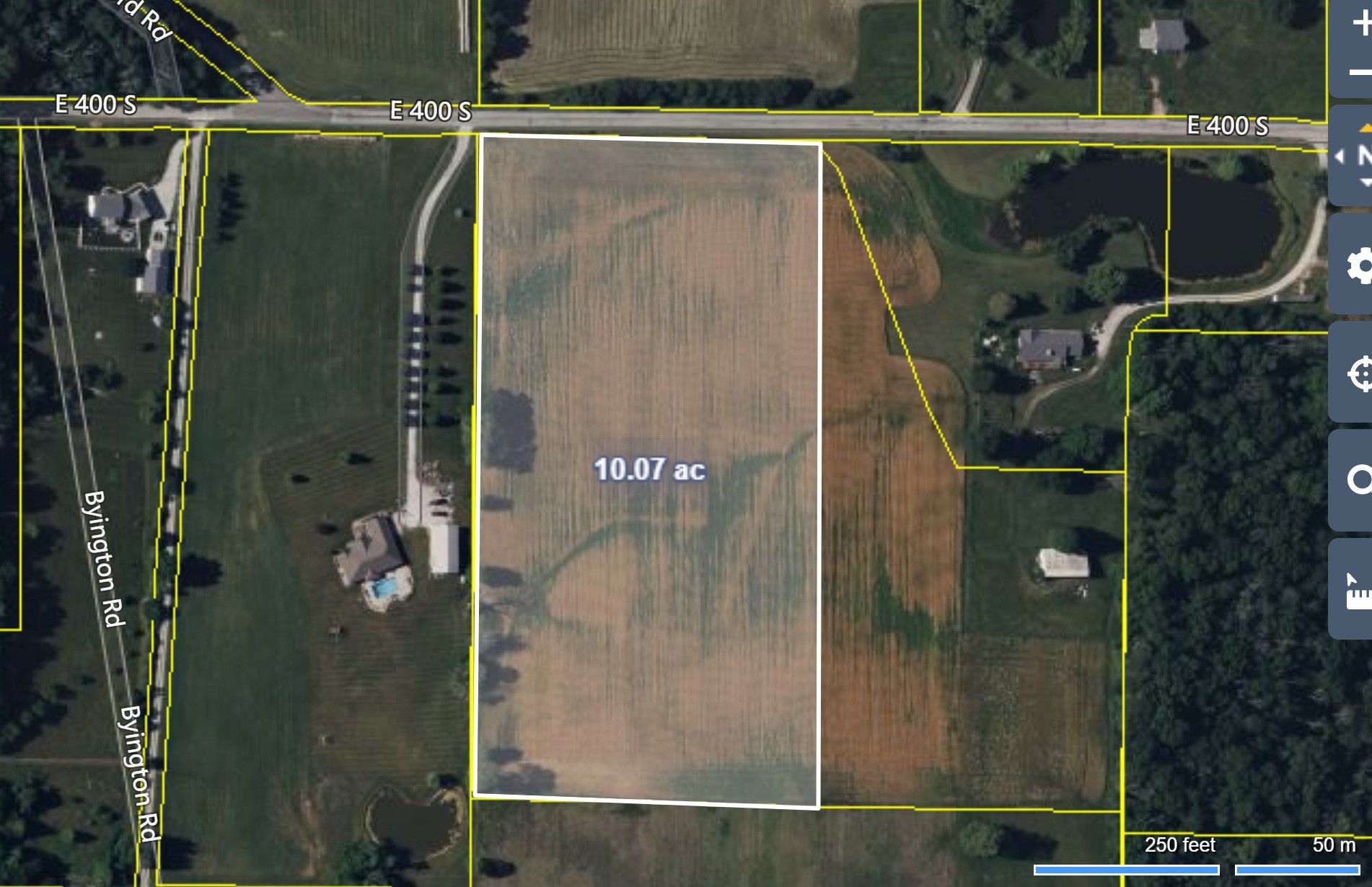 10 acres in Hancock County, Indiana