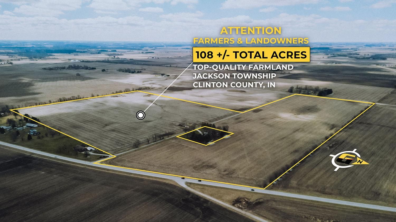 108 acres in Clinton County, Indiana