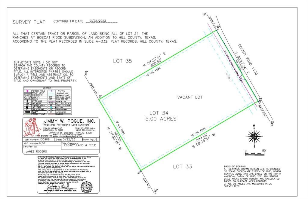 5 acres in Hill County, Texas