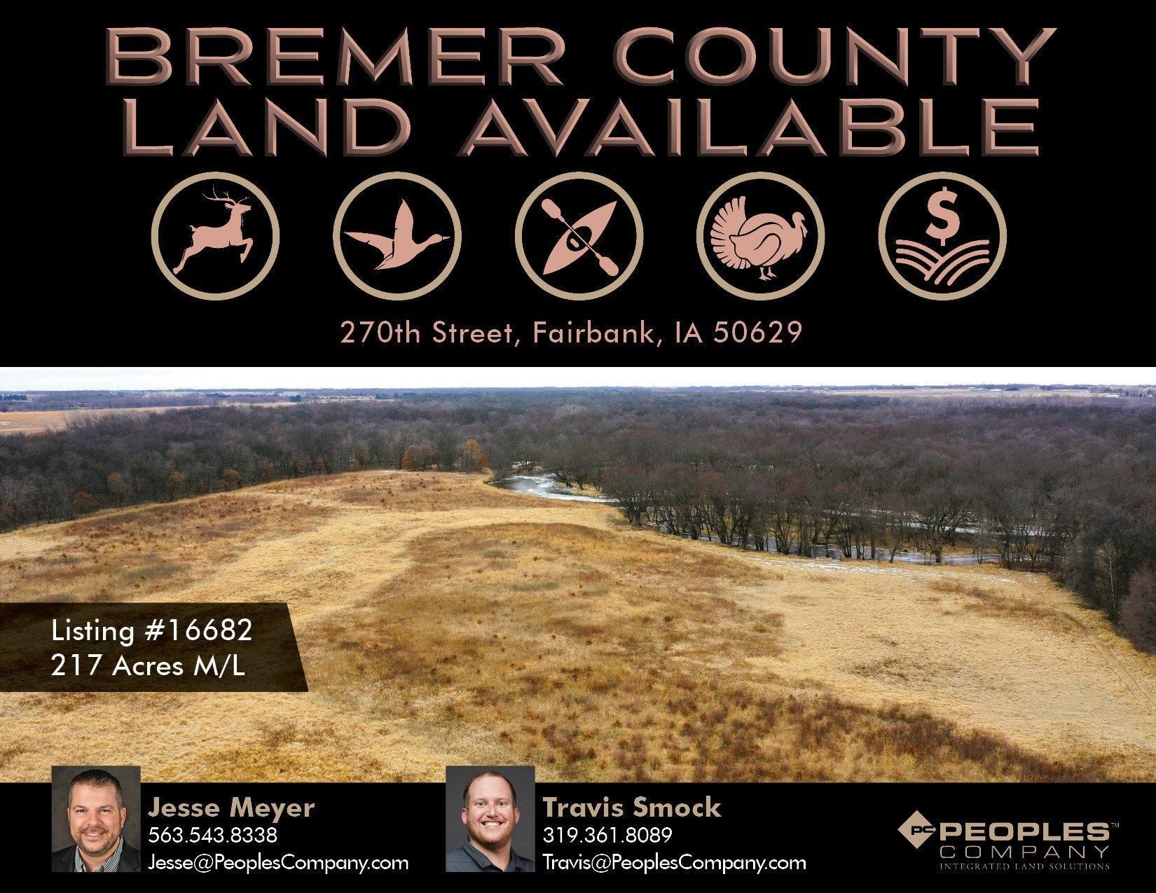 217 acres in Bremer County, Iowa