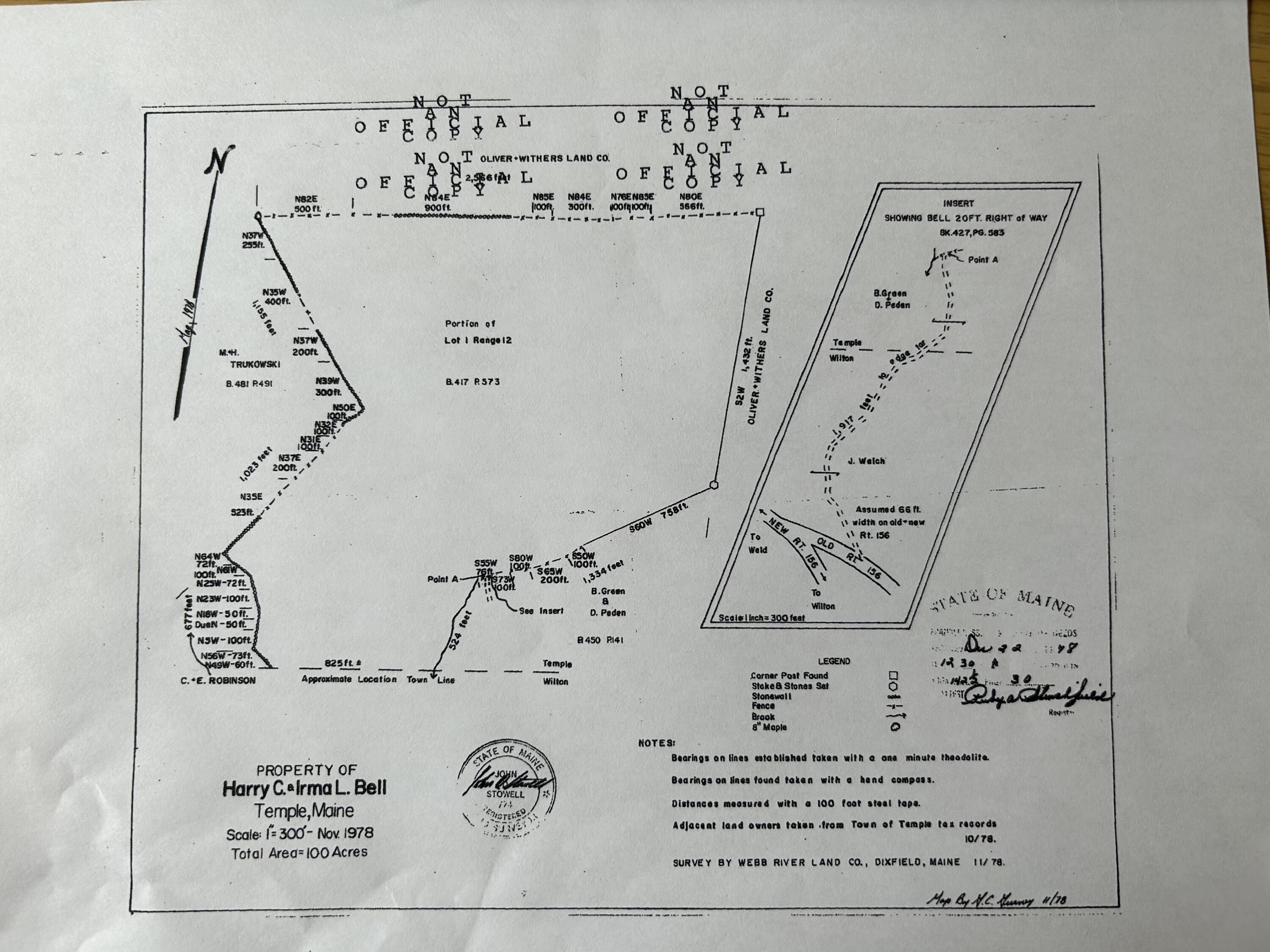 100 acres in Franklin County, Maine