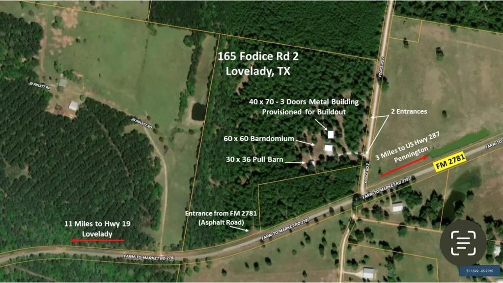 36 acres in Trinity County, Texas