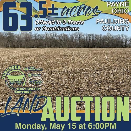 63.5 acres in Paulding County, Ohio