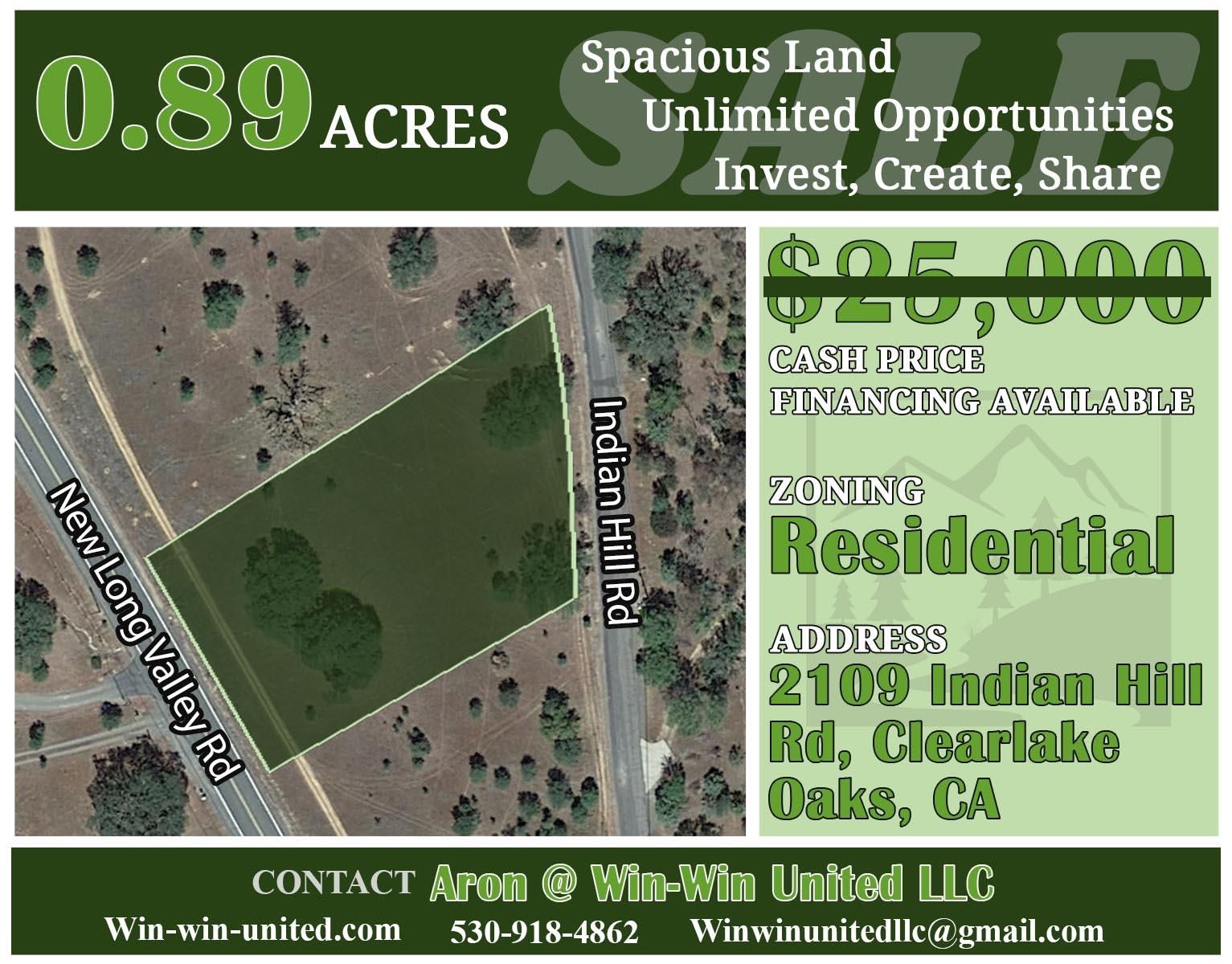0.89 acres in Lake County, California
