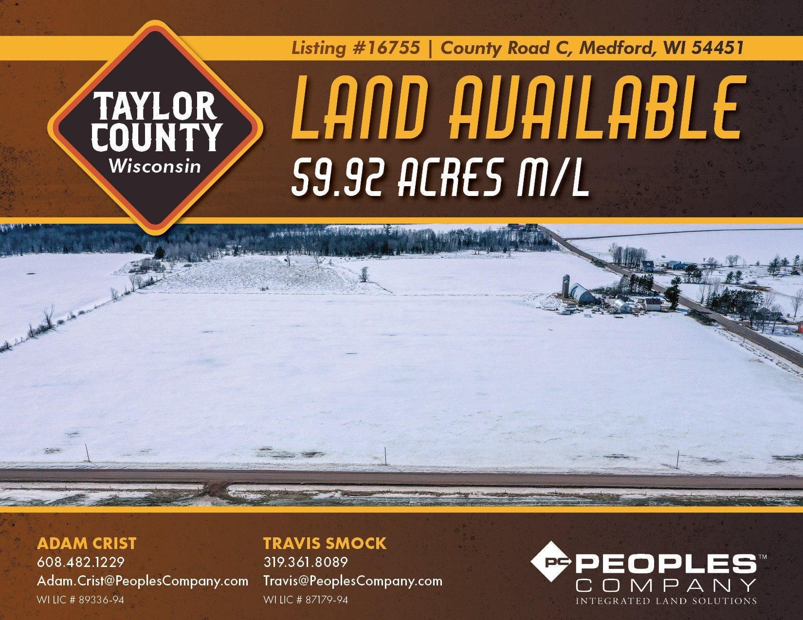 59.92 acres in Taylor County, Wisconsin