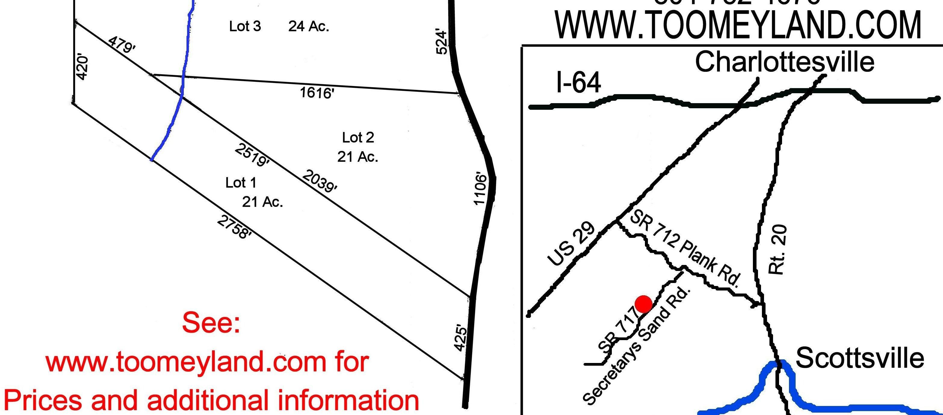 21 acres in Albemarle County, Virginia