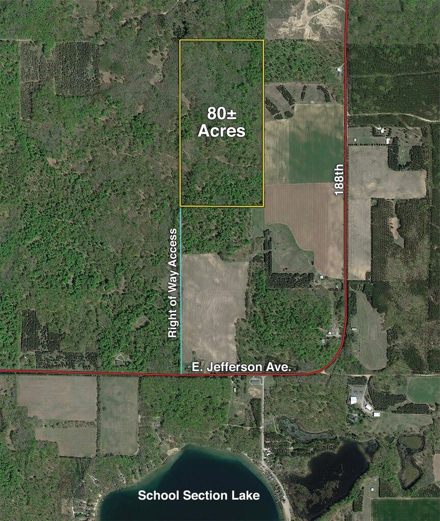 80 acres in Oceana County, Michigan