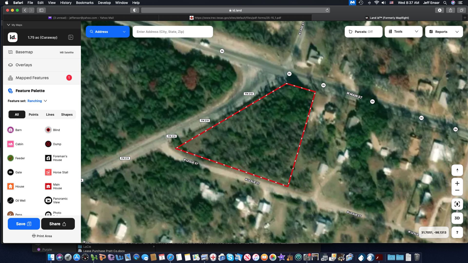 1.75 acres in Hamilton County, Texas