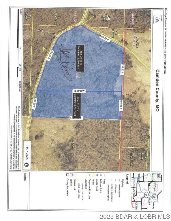 20 acres in Camden County, Missouri