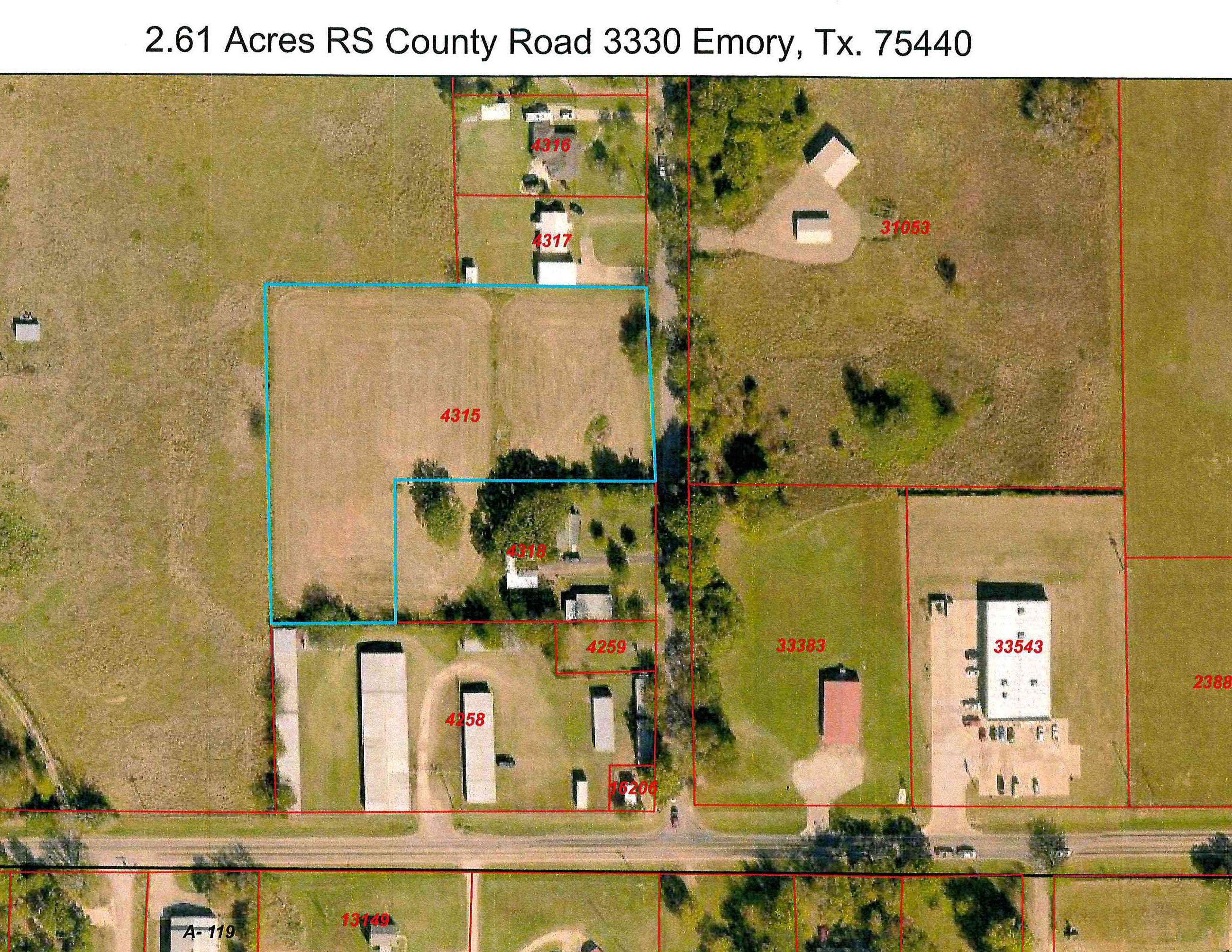 2.61 acres in Rains County, Texas