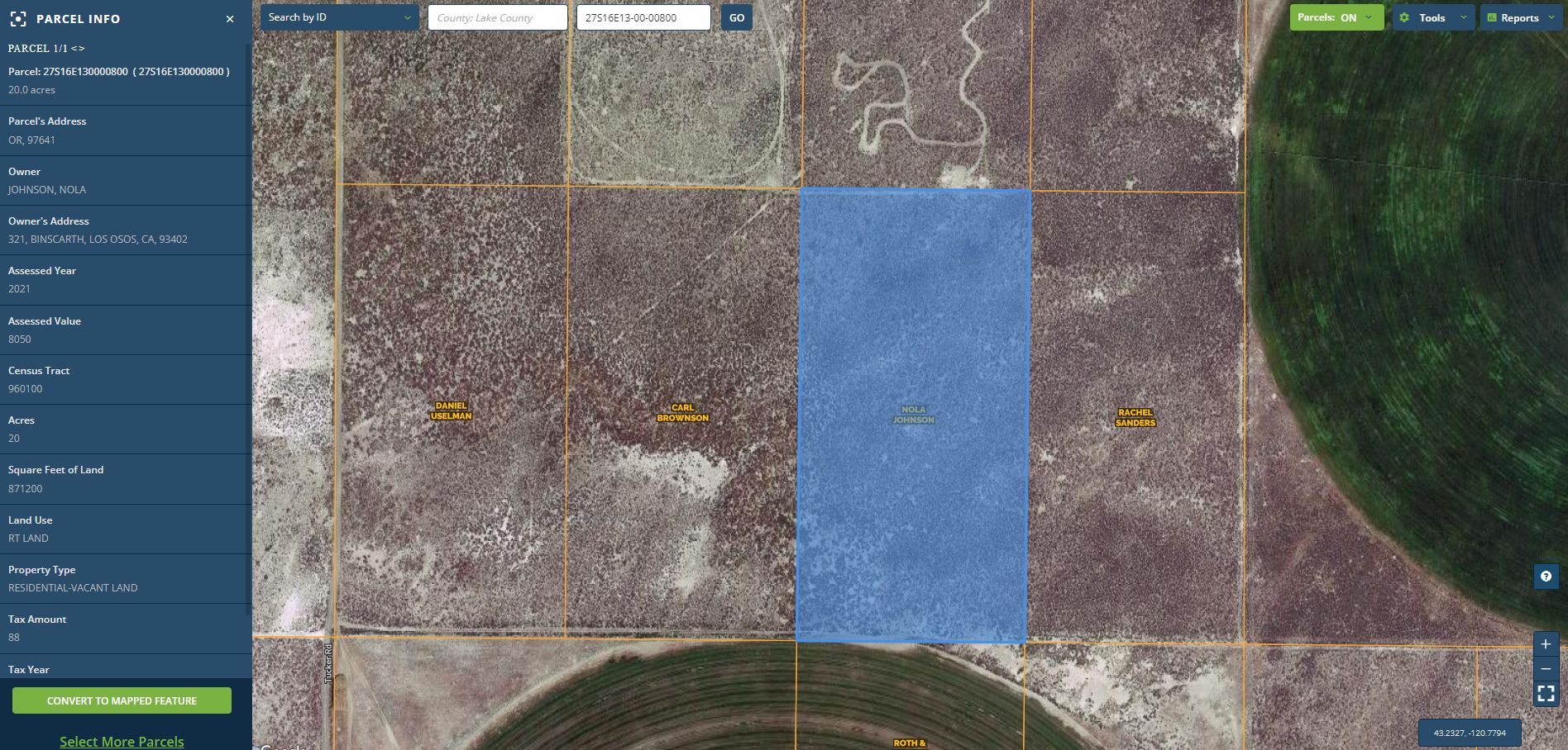 20 acres in Lake County, Oregon