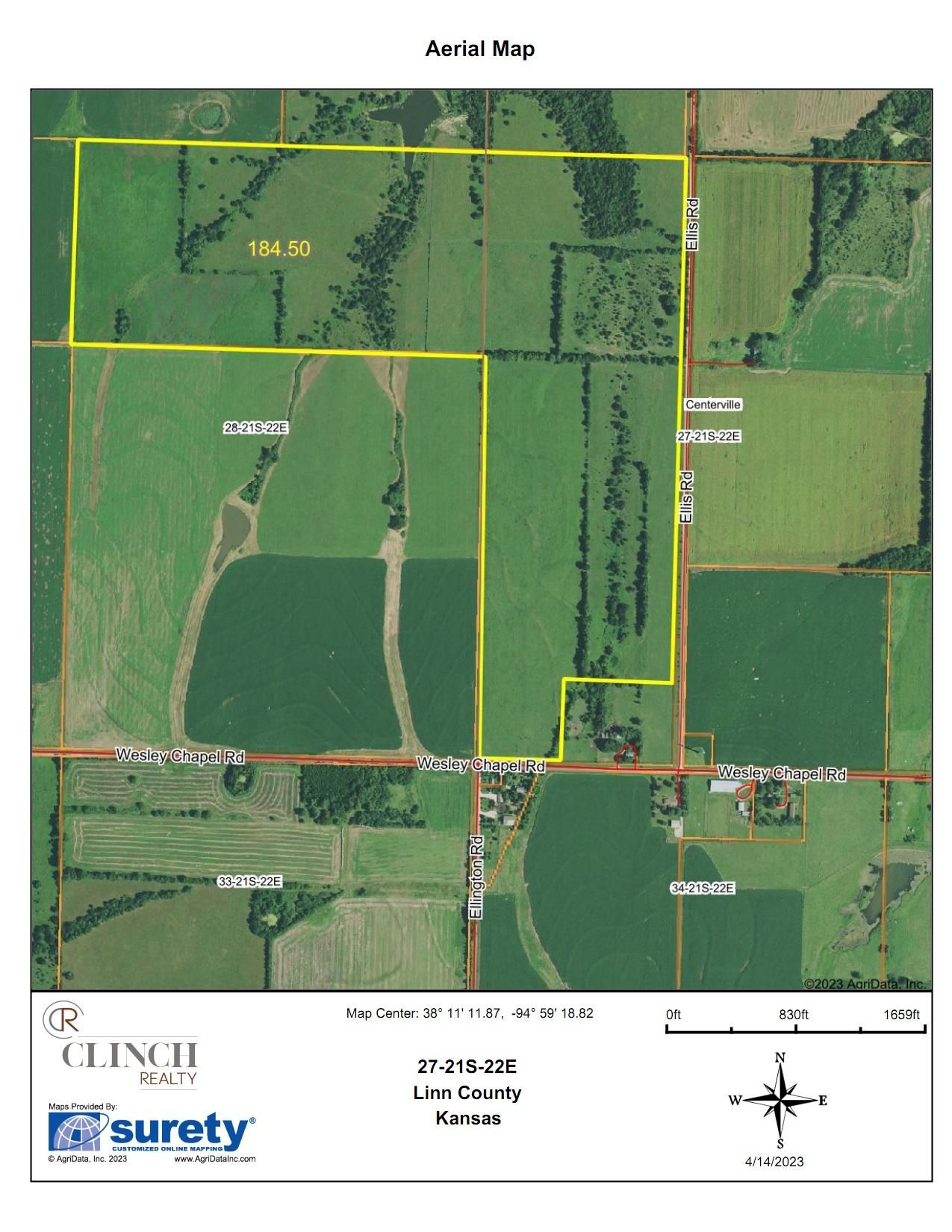 186 acres in Linn County, Kansas