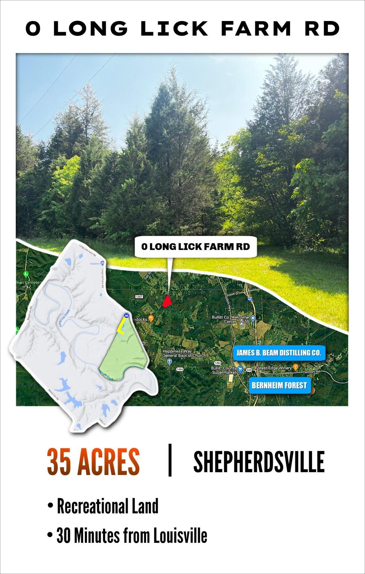 35 acres in Bullitt County, Kentucky