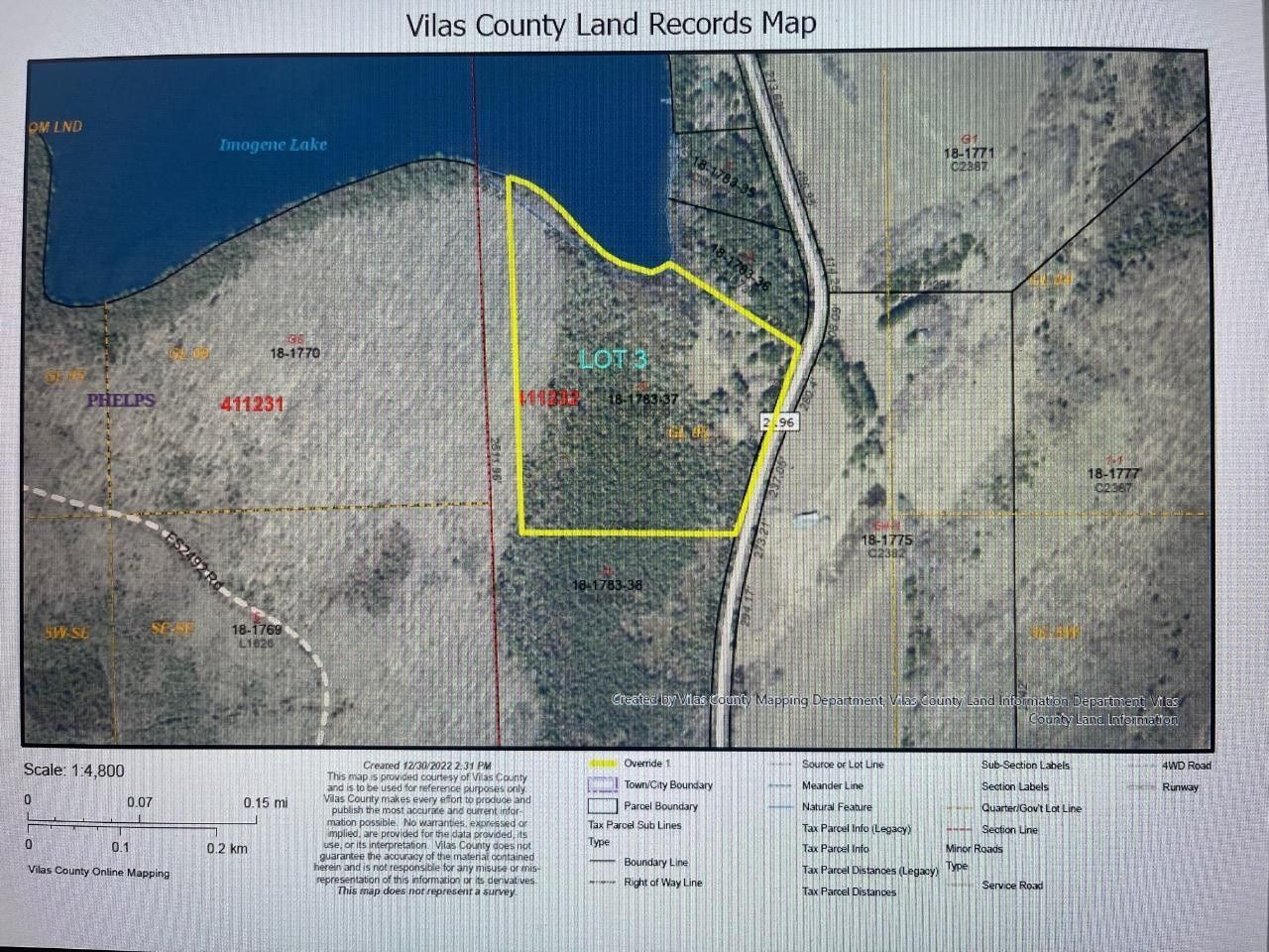 18 acres in Vilas County, Wisconsin