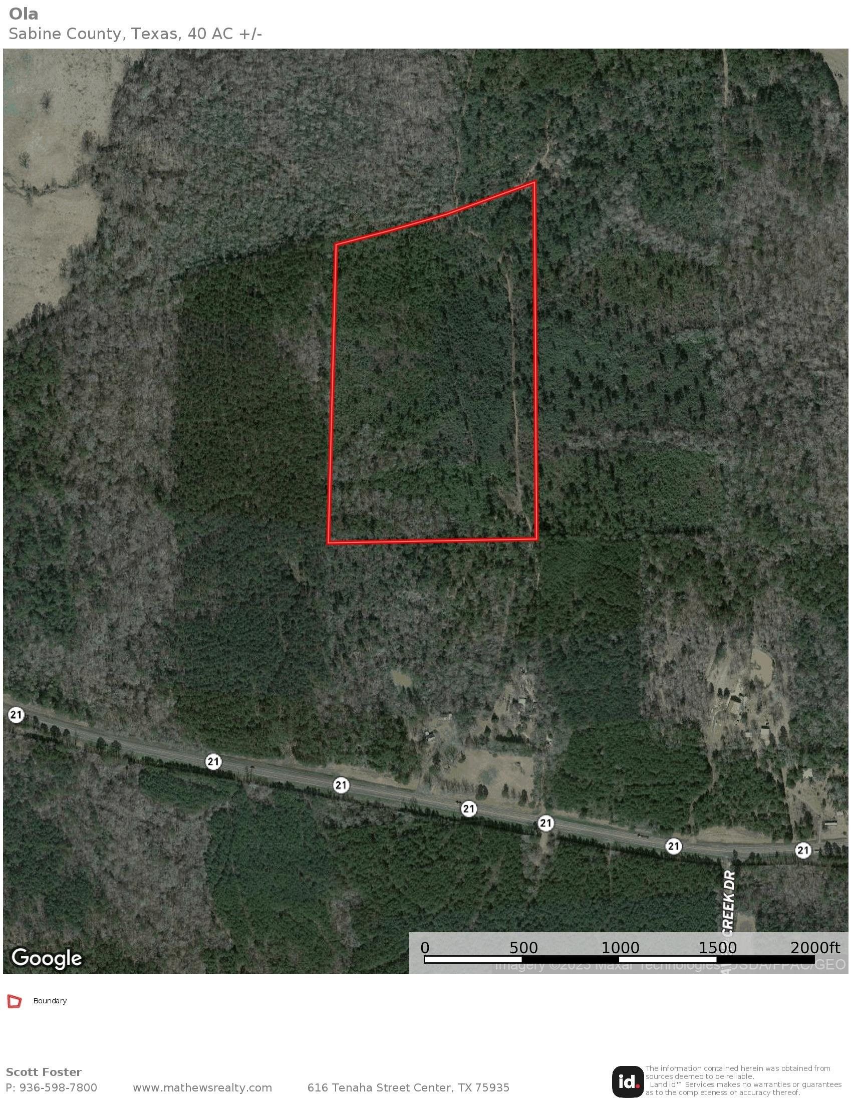 40 acres in Sabine County, Texas