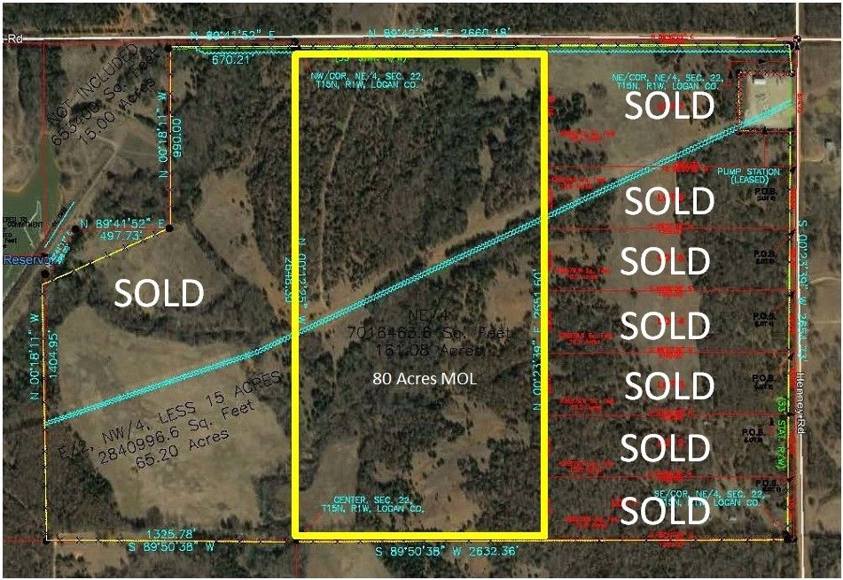 80 acres in Logan County, Oklahoma