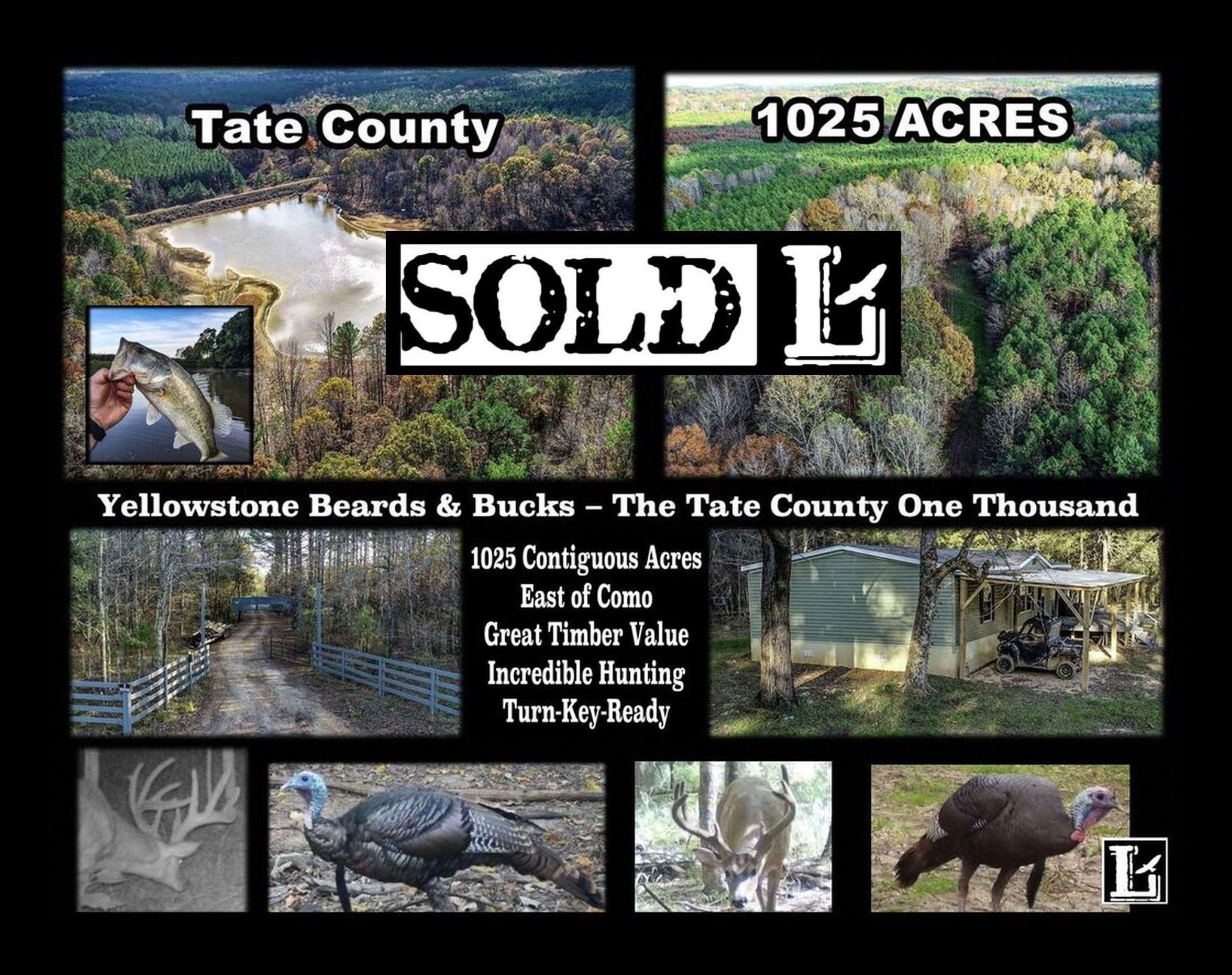 1,025 acres in Tate County, Mississippi