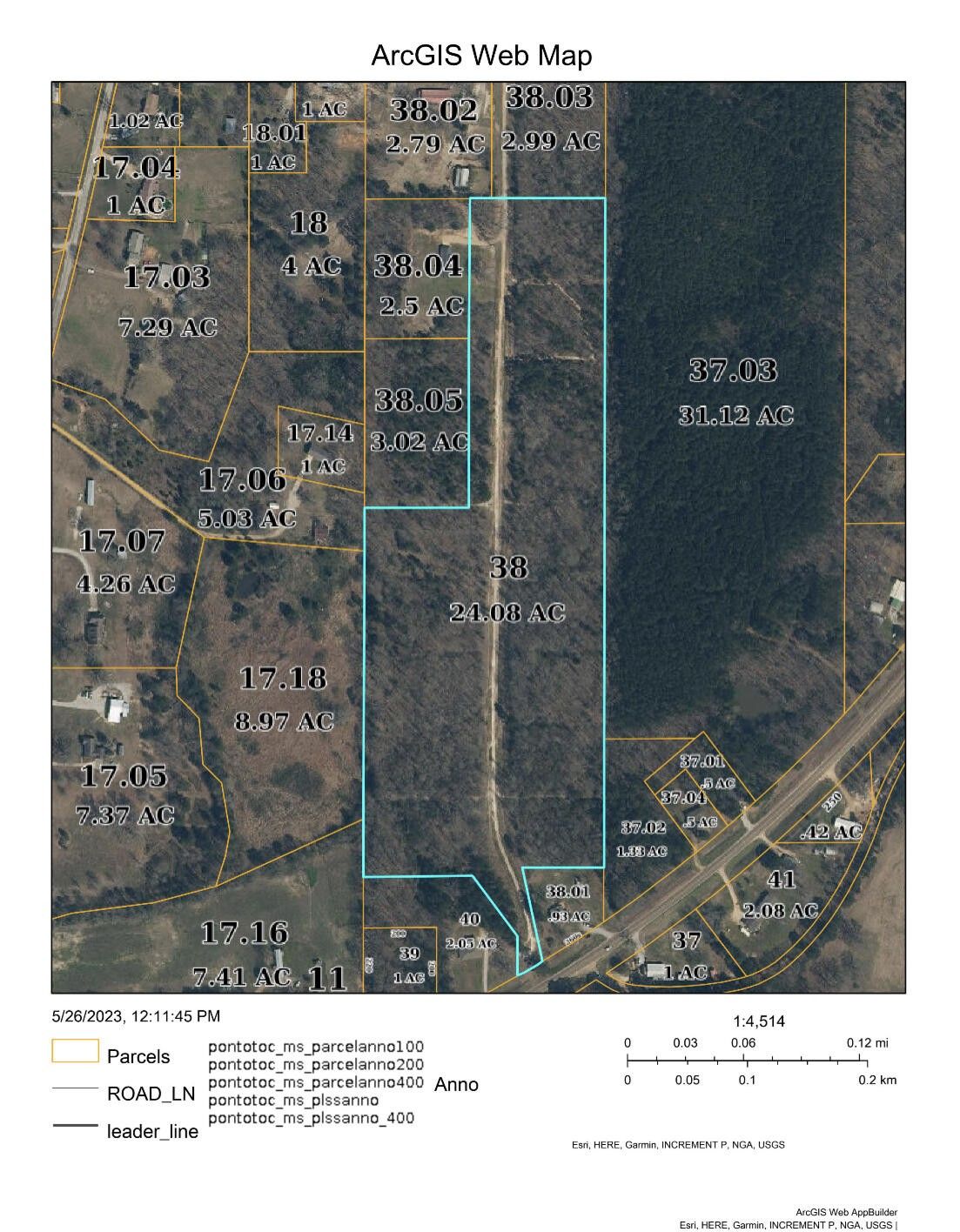 24 acres in Pontotoc County, Mississippi