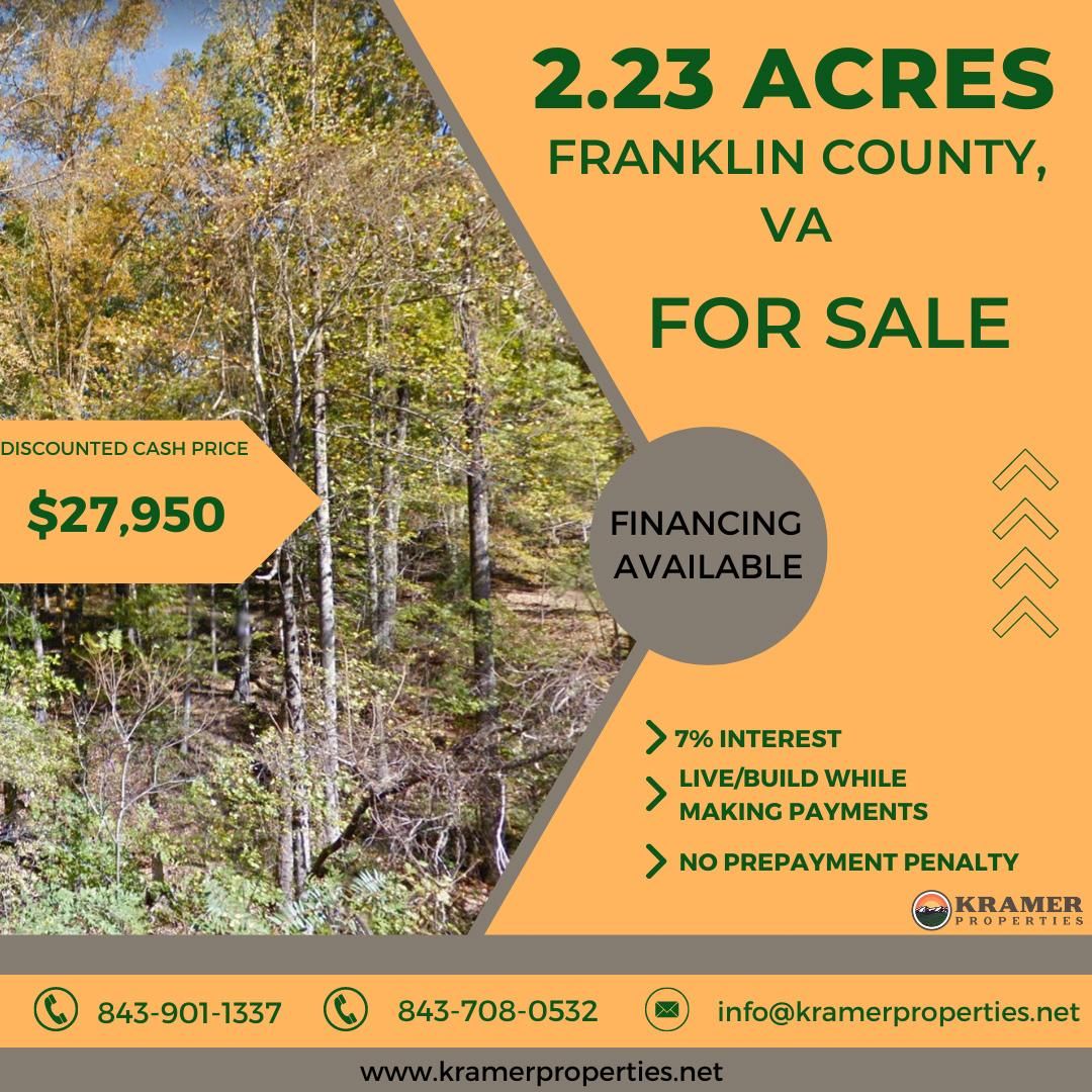 2.23 acres in Franklin County, Virginia
