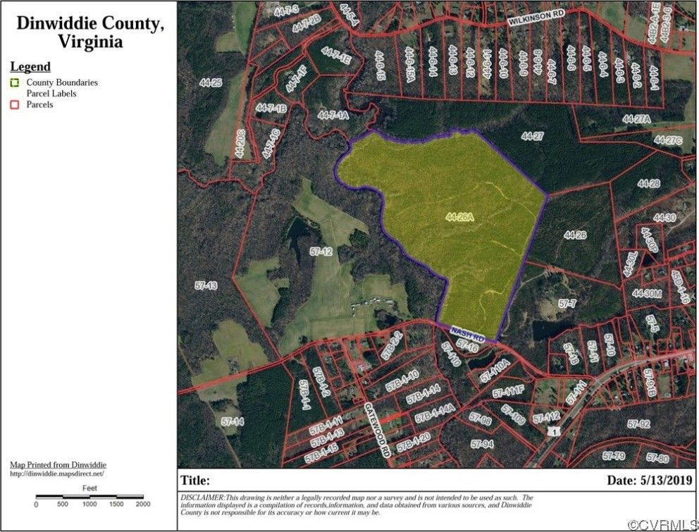 184 acres in Dinwiddie County, Virginia