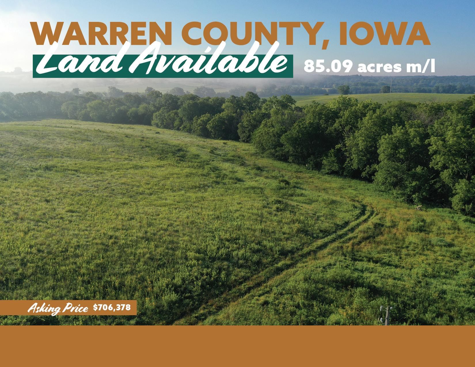 85.09 acres in Warren County, Iowa