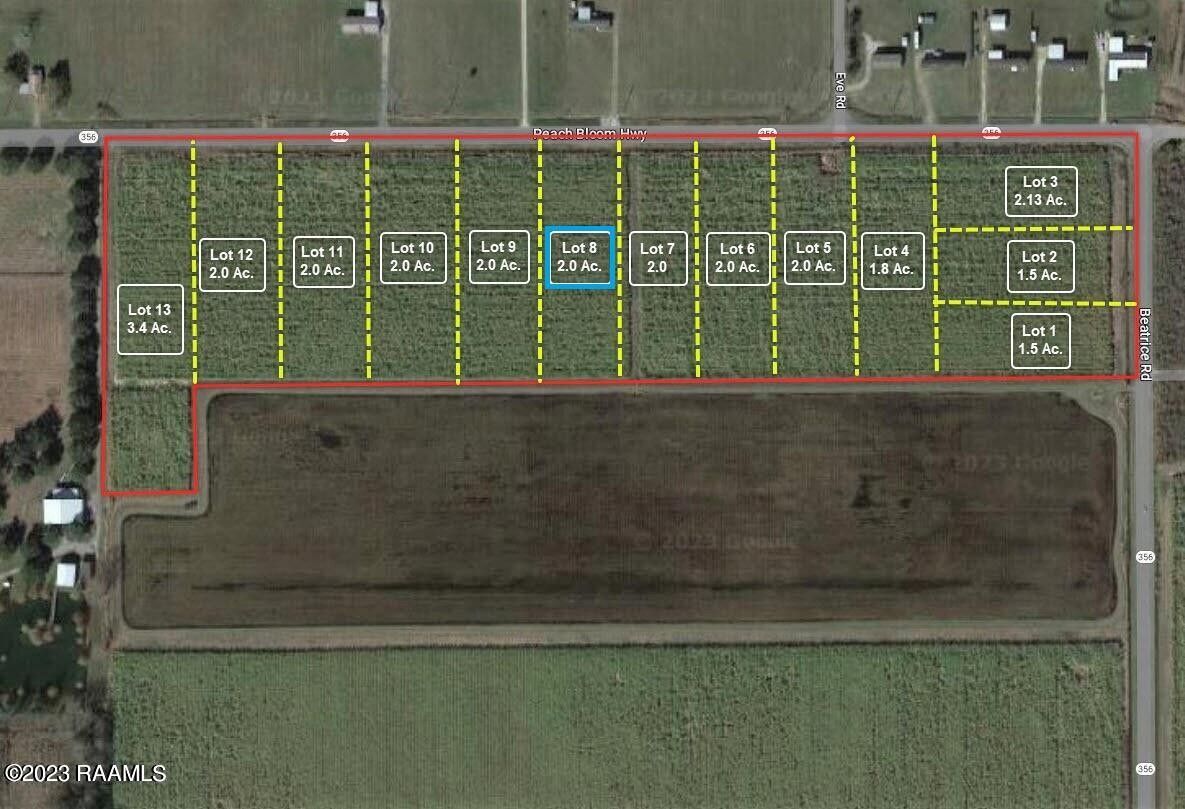 2 acres in Acadia Parish, Louisiana