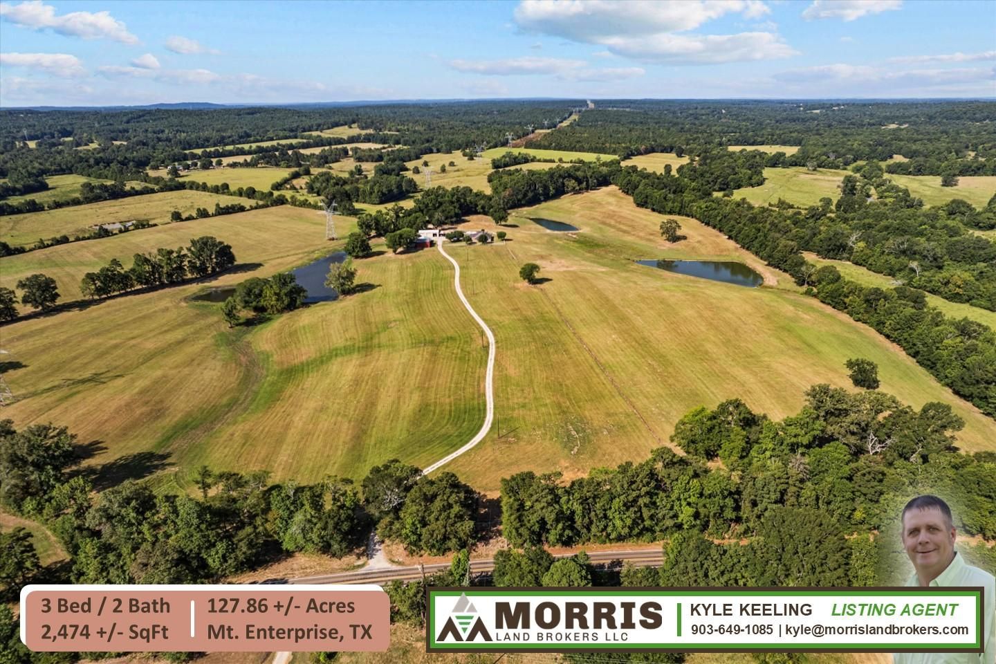 127.86 acres in Rusk County, Texas