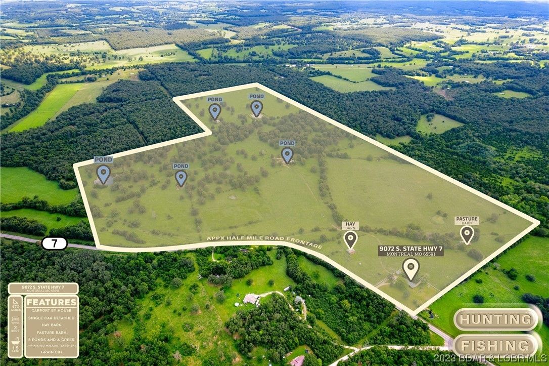 172 acres in Camden County, Missouri