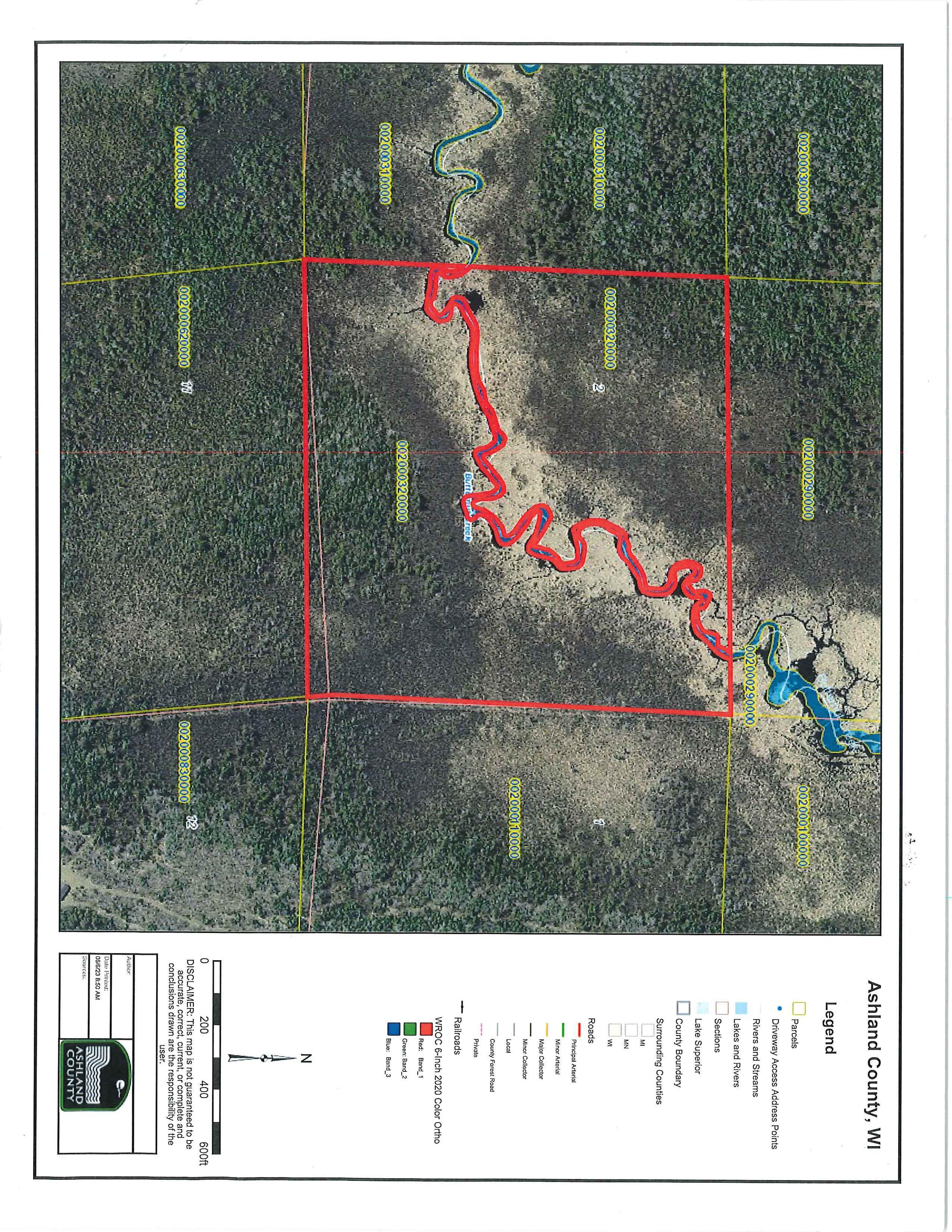 40 acres in Ashland County, Wisconsin