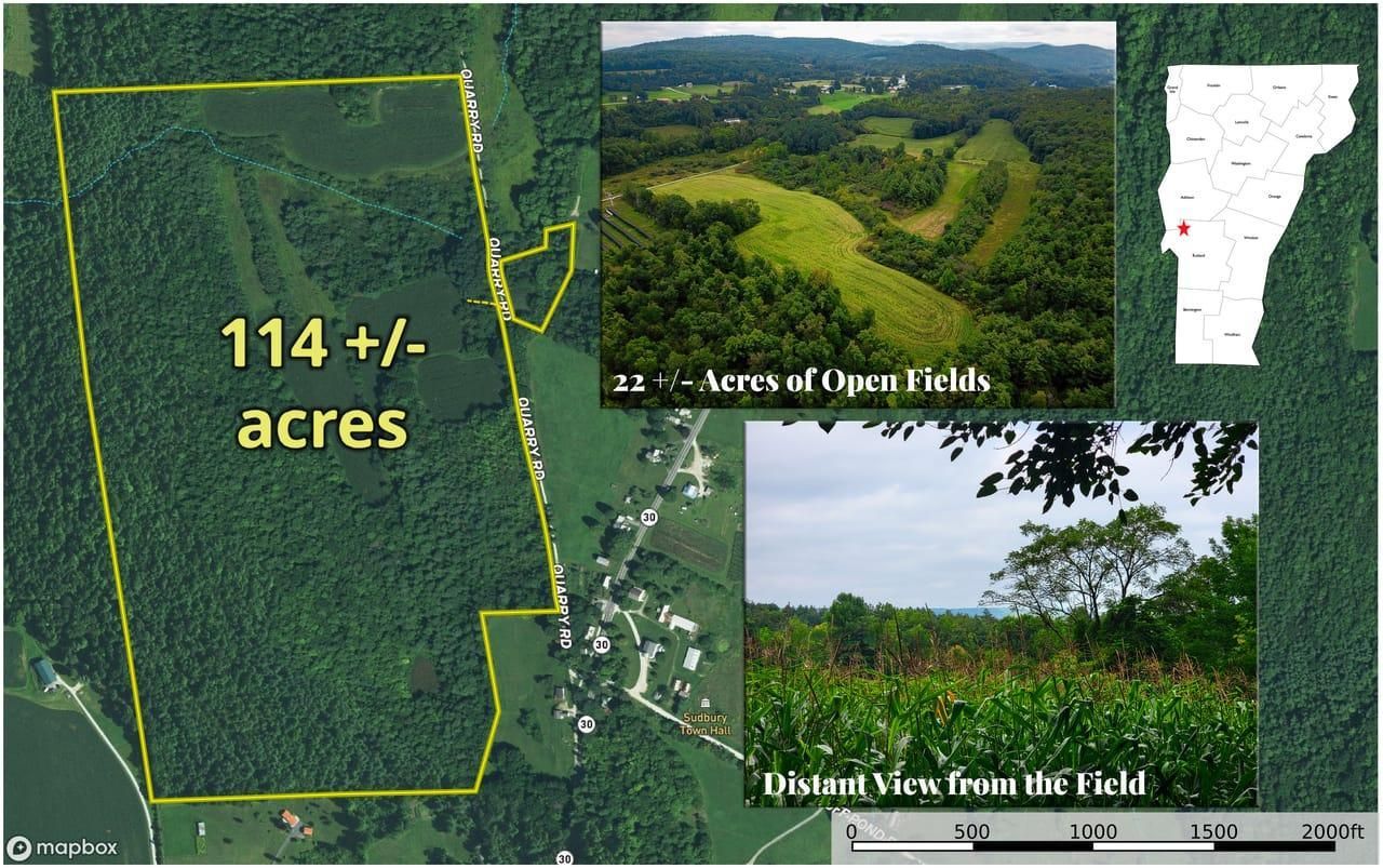 114 acres in Rutland County, Vermont