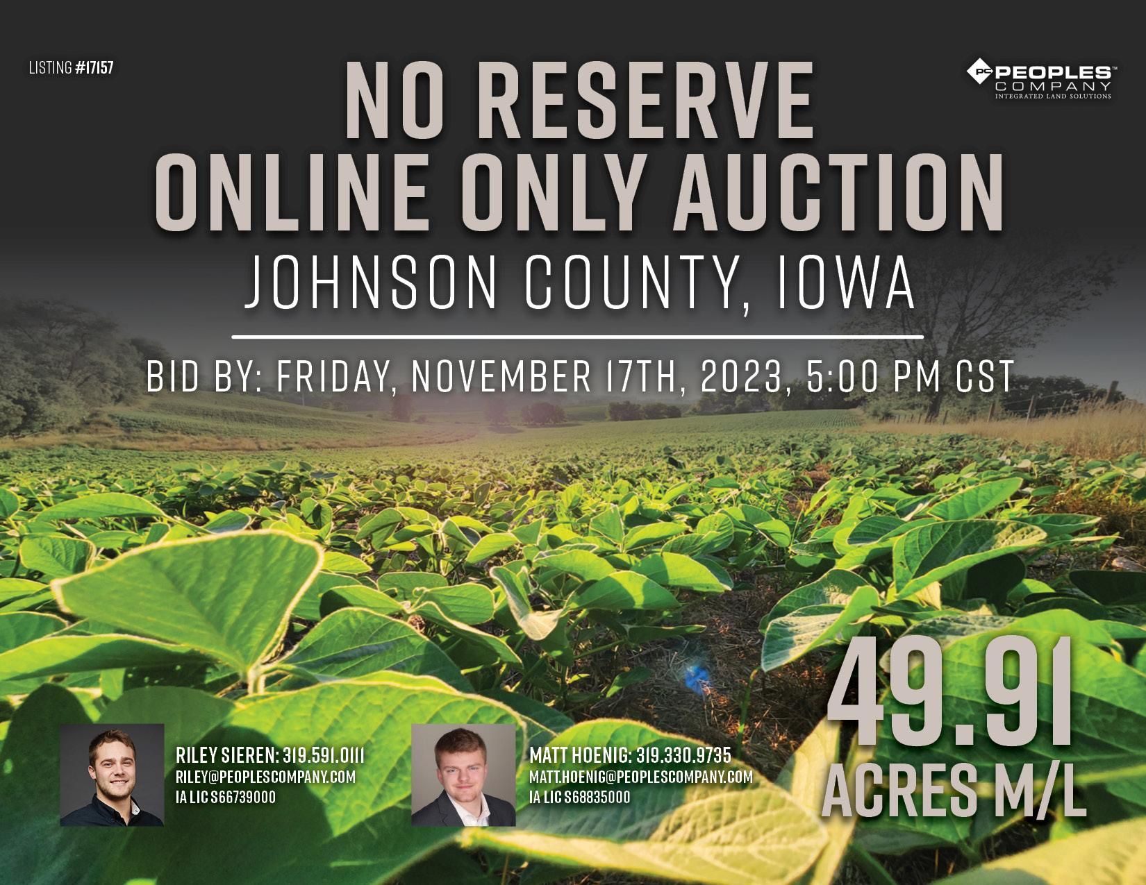 360th Street Southwest, Oxford, IA 52322 MLS 683286