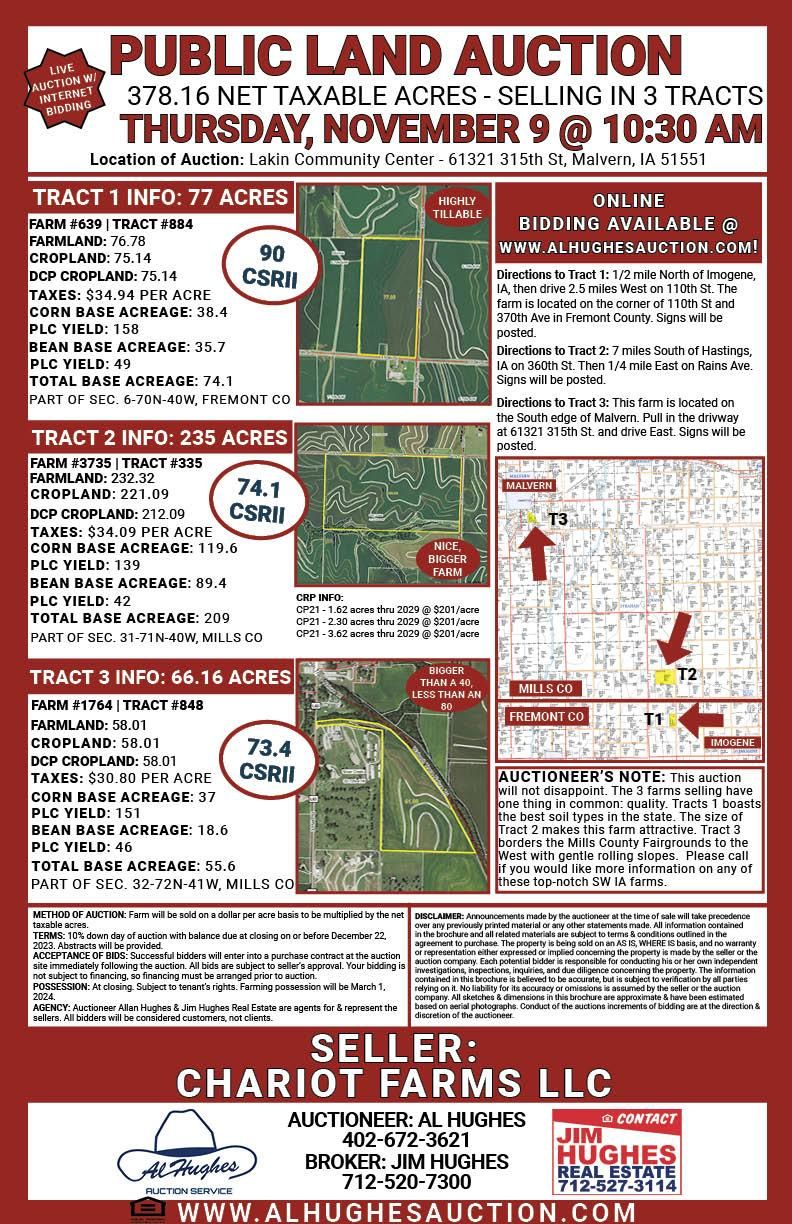 378.16 acres in Mills County, Iowa