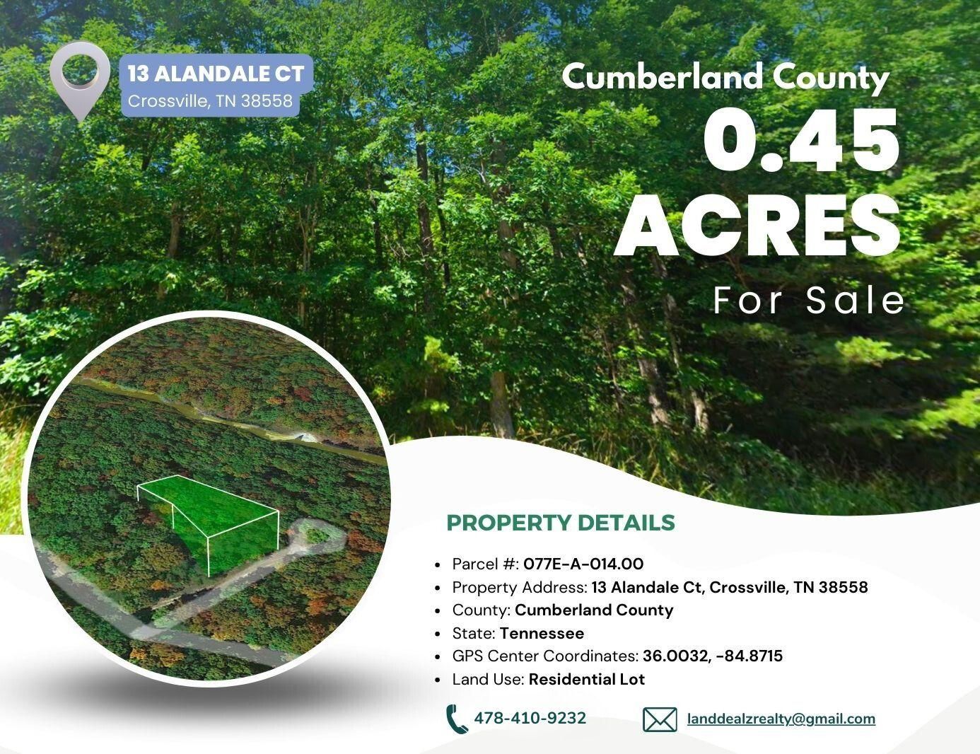 0.45 acres in Cumberland County, Tennessee