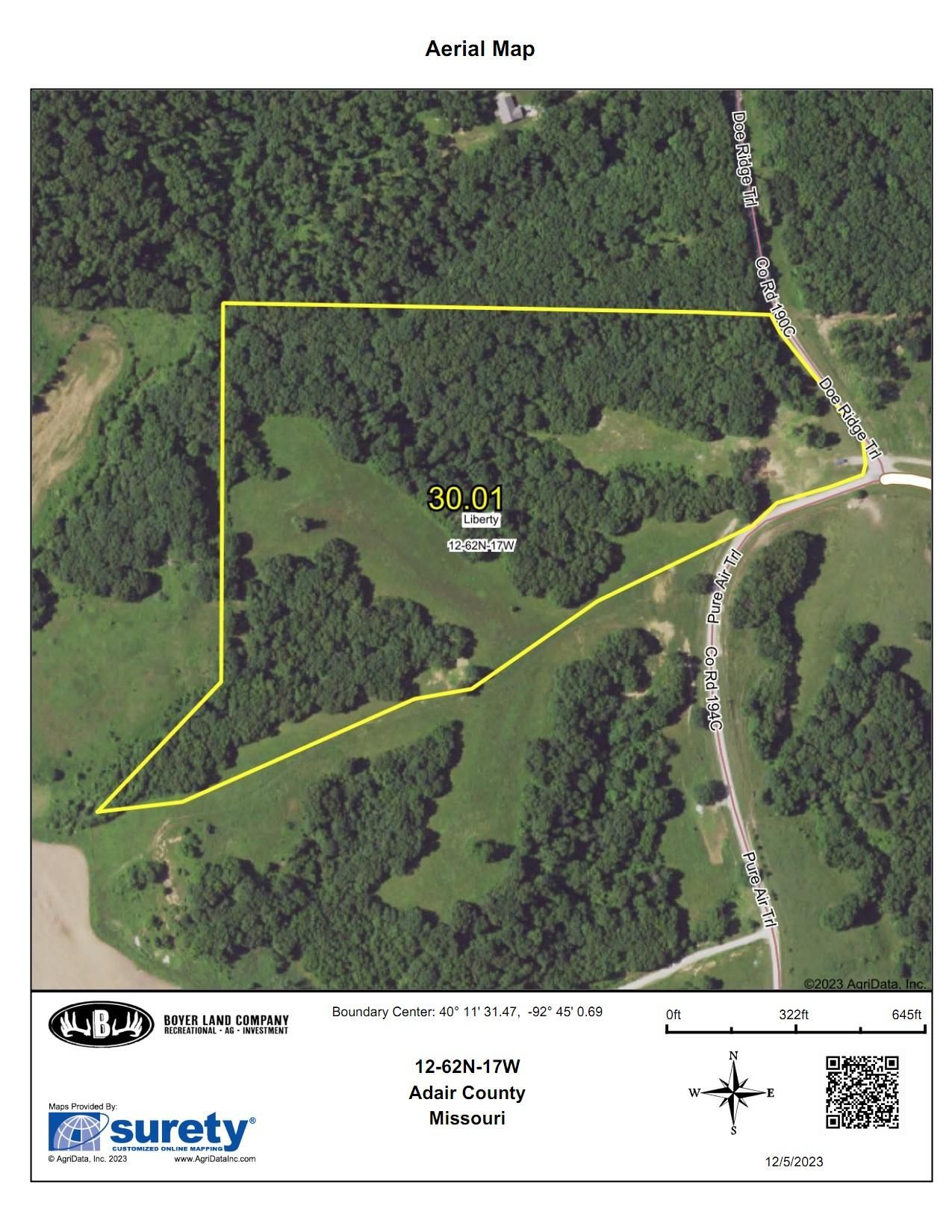 30 acres in Adair County, Missouri