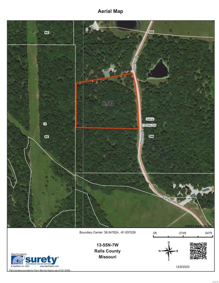 6 acres in Ralls County, Missouri