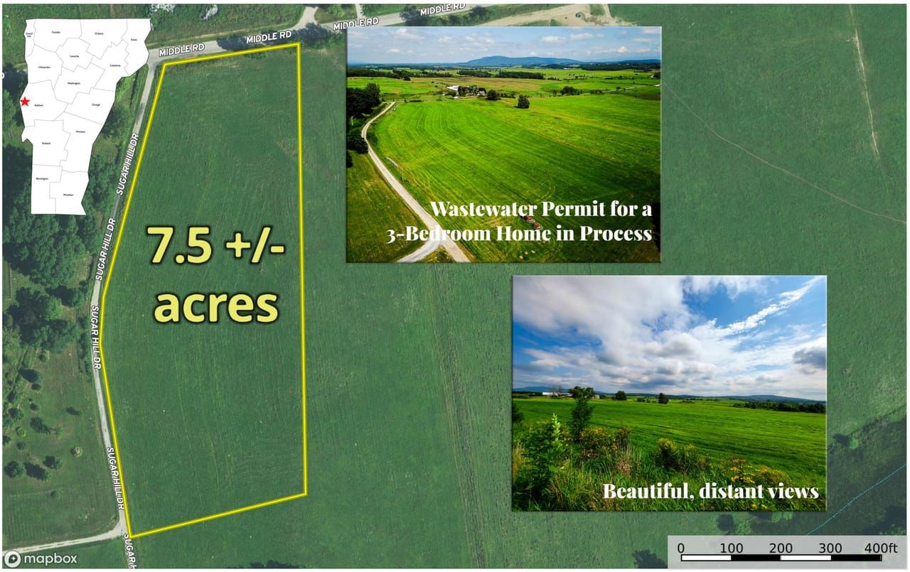 7.5 acres in Addison County, Vermont