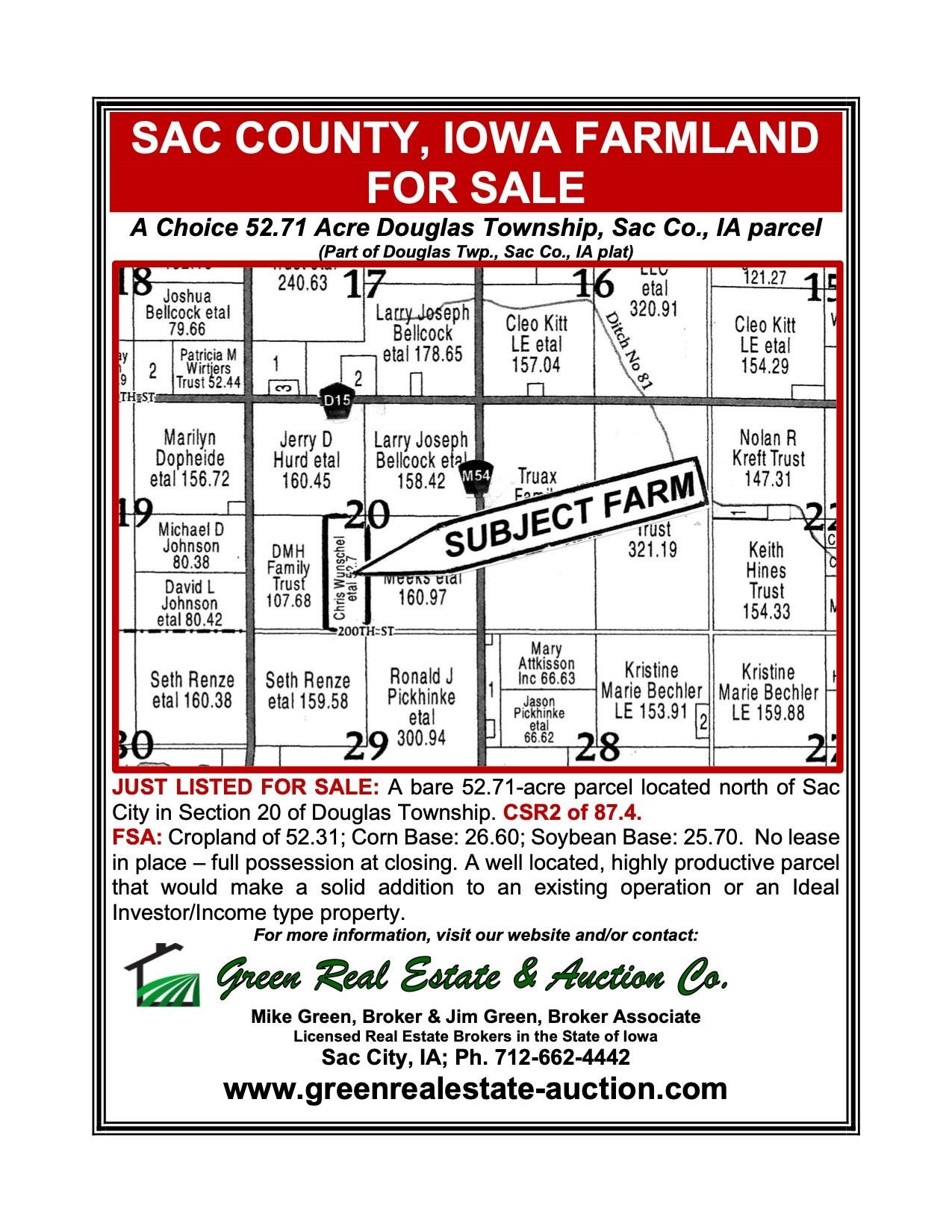 52.71 acres in Sac City, IA, 50583