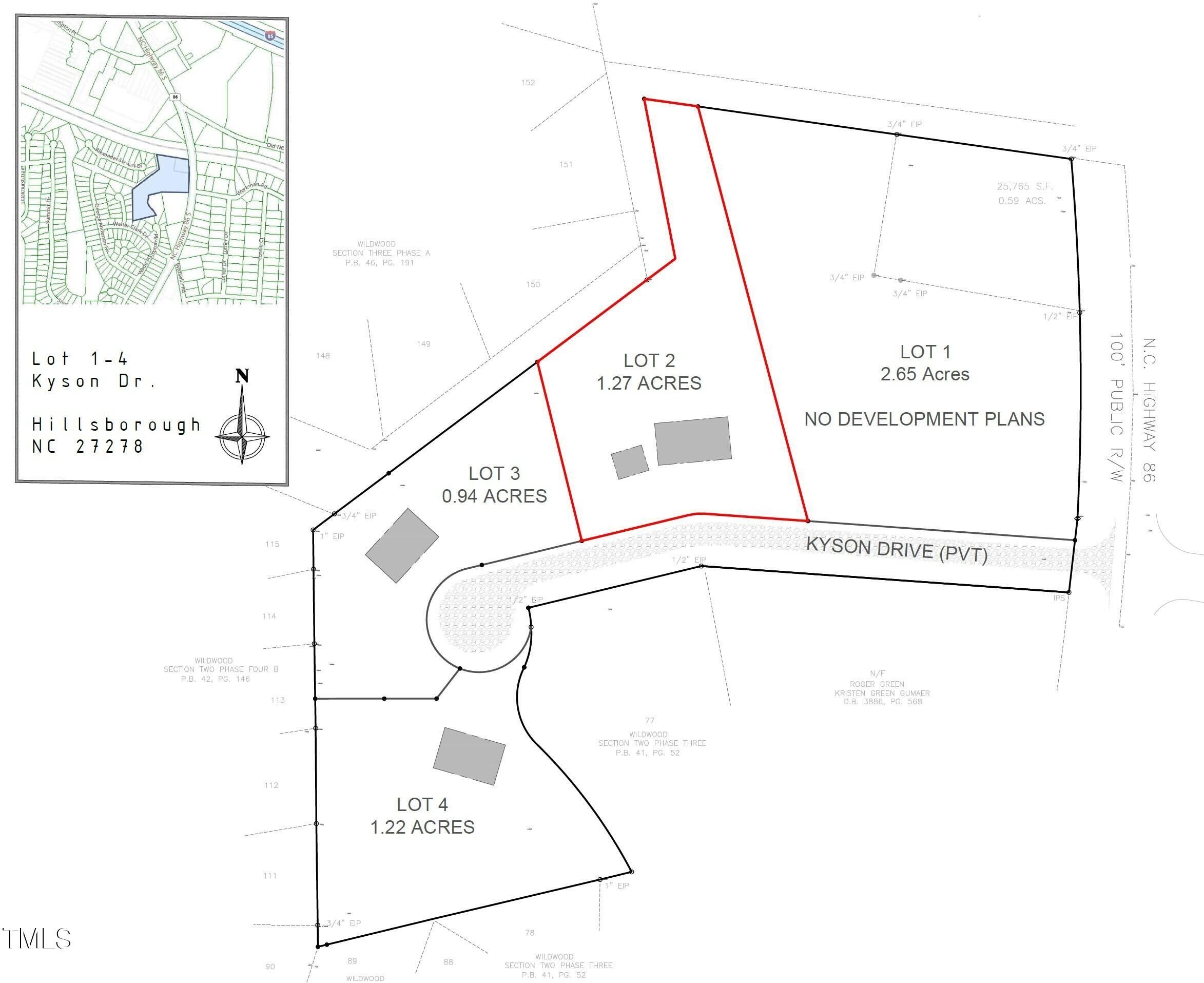 1.27 acres in Orange County, North Carolina