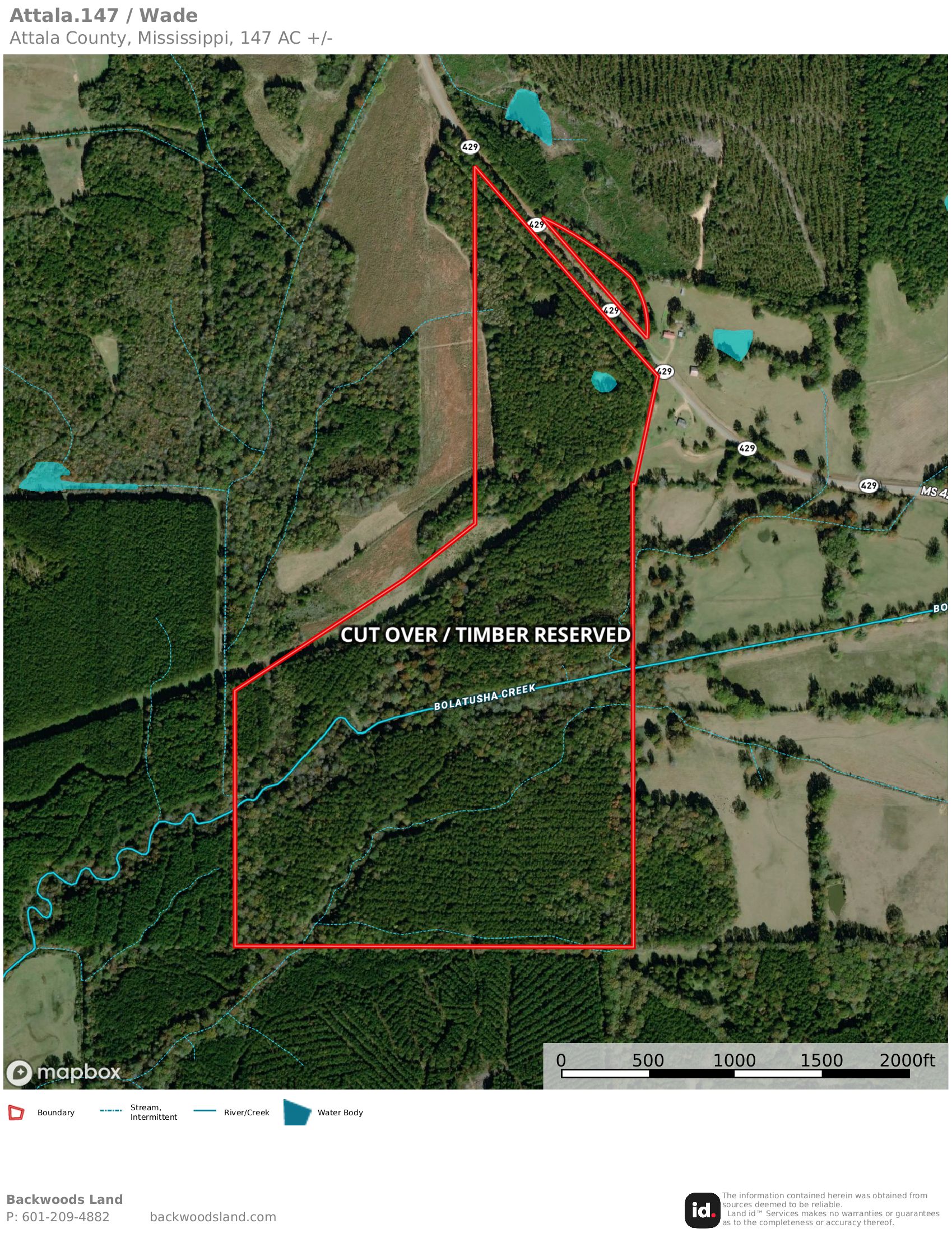 147 acres in Attala County, Mississippi