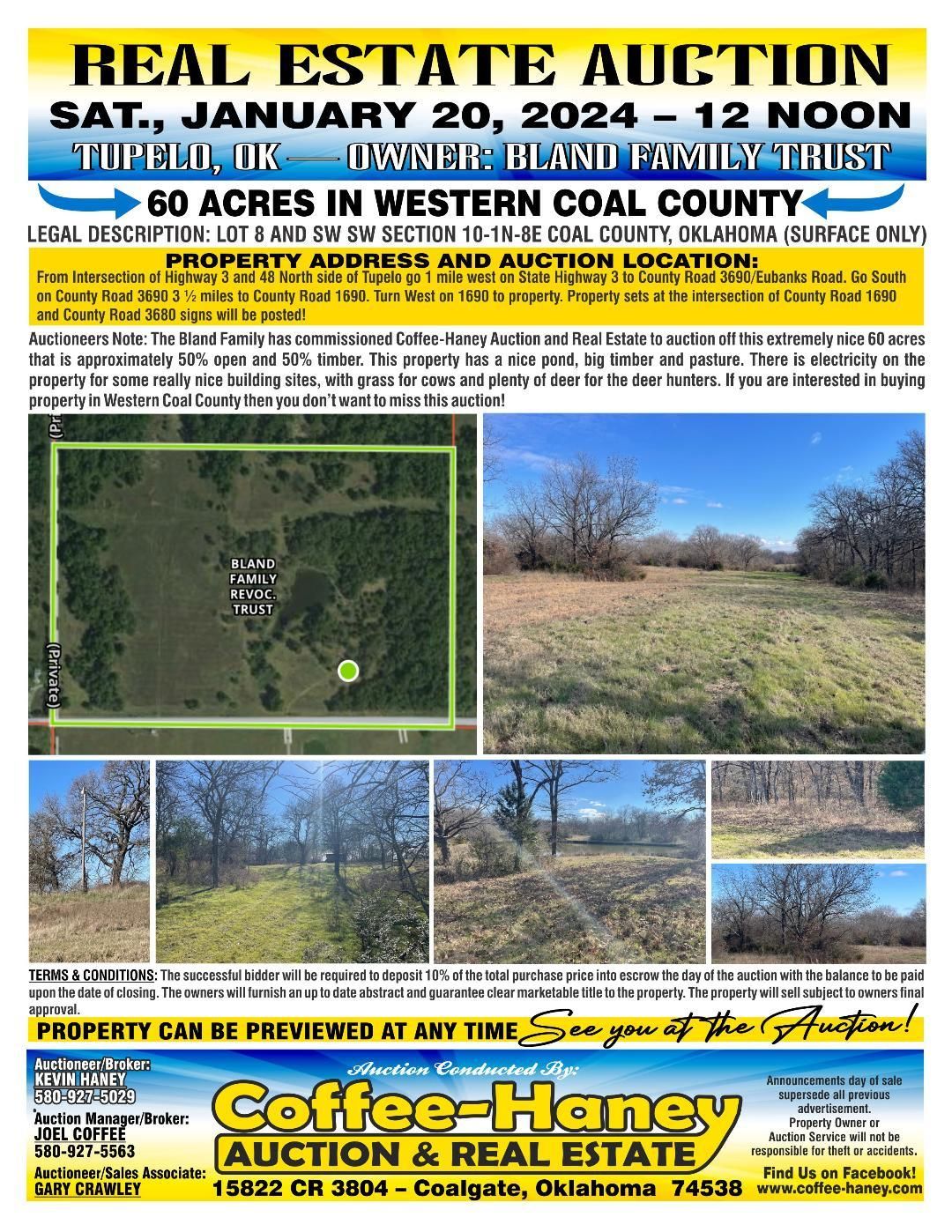 60 acres in Pontotoc County, Oklahoma