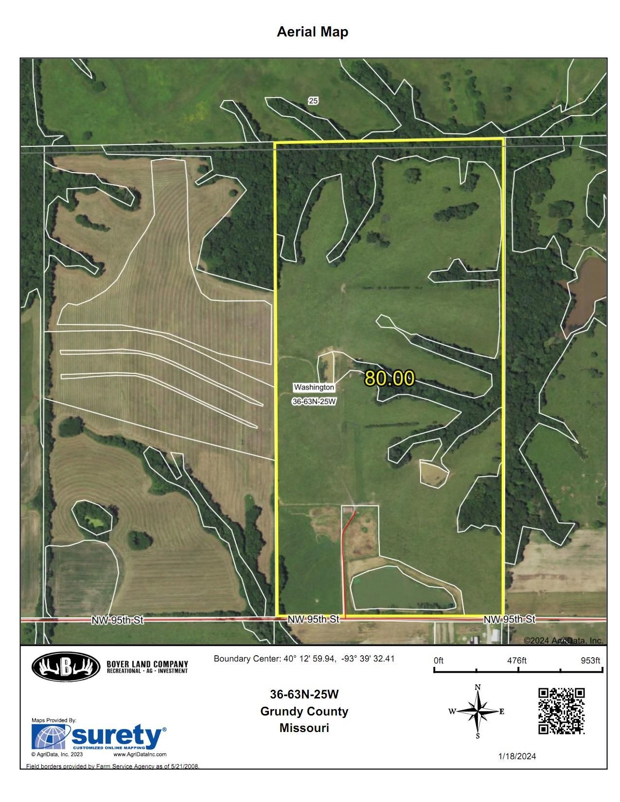 80 acres in Grundy County, Missouri