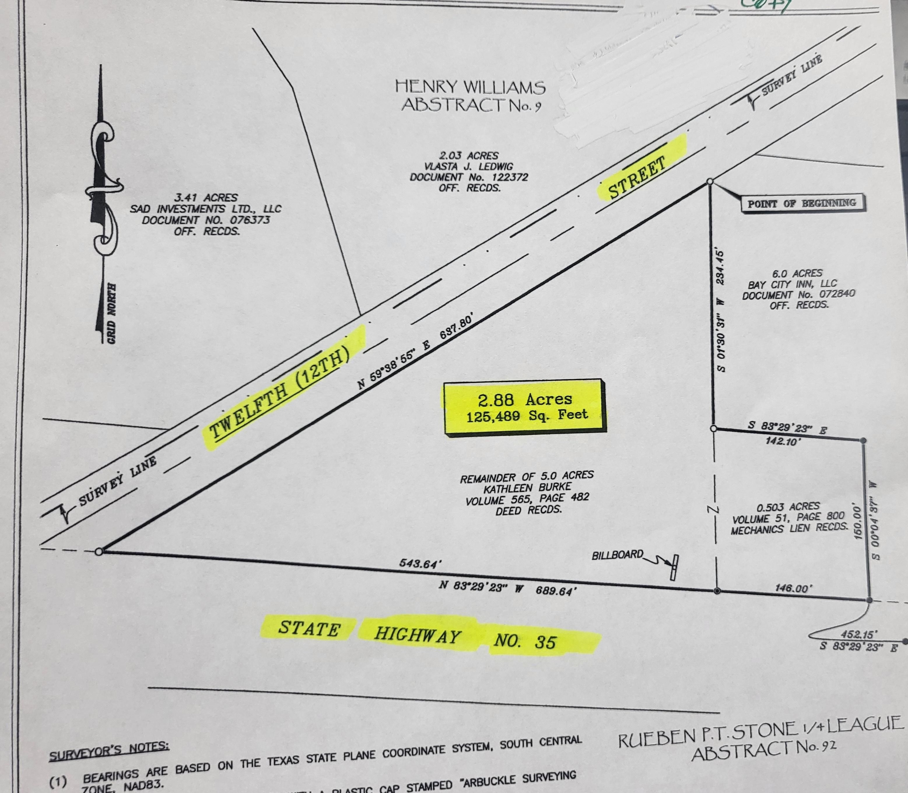 2.88 acres in Matagorda County, Texas