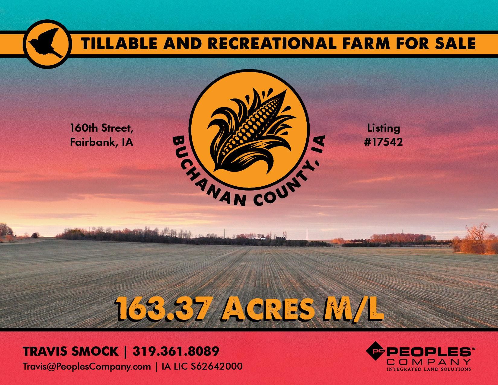 160th Street, Fairbank, IA 50629 MLS 693481